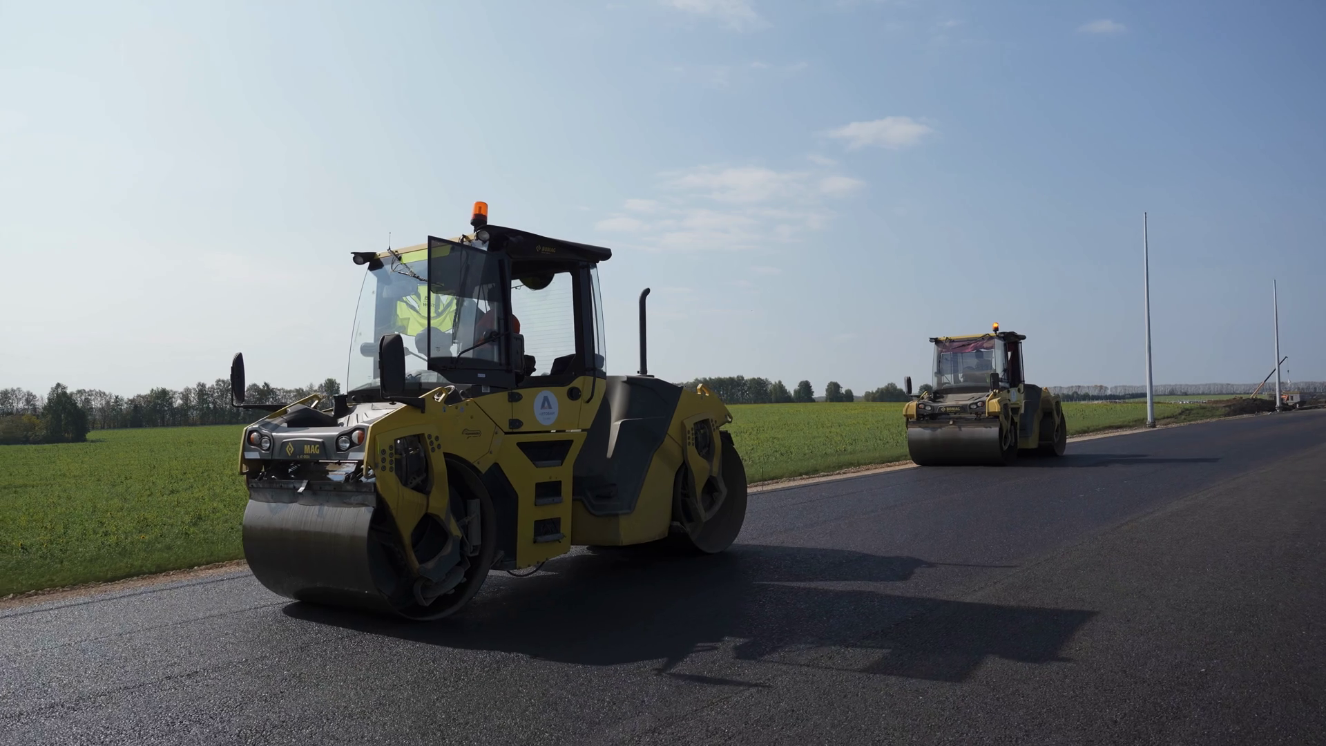 The Role Of Heavy Machinery In Modern Road Stock Footage SBV-351884370 ...