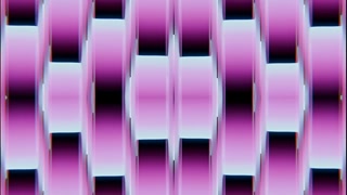 Magenta and cyan rounded tile grid with shifting alignment, alternating bridges, narrow gaps, glossy symmetry, neon contrast, modern