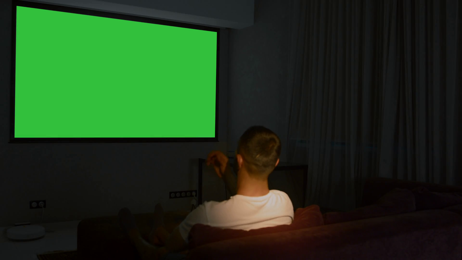 A Man Resting In Quiet Room Media Adult Stock Footage SBV-348496115 ...