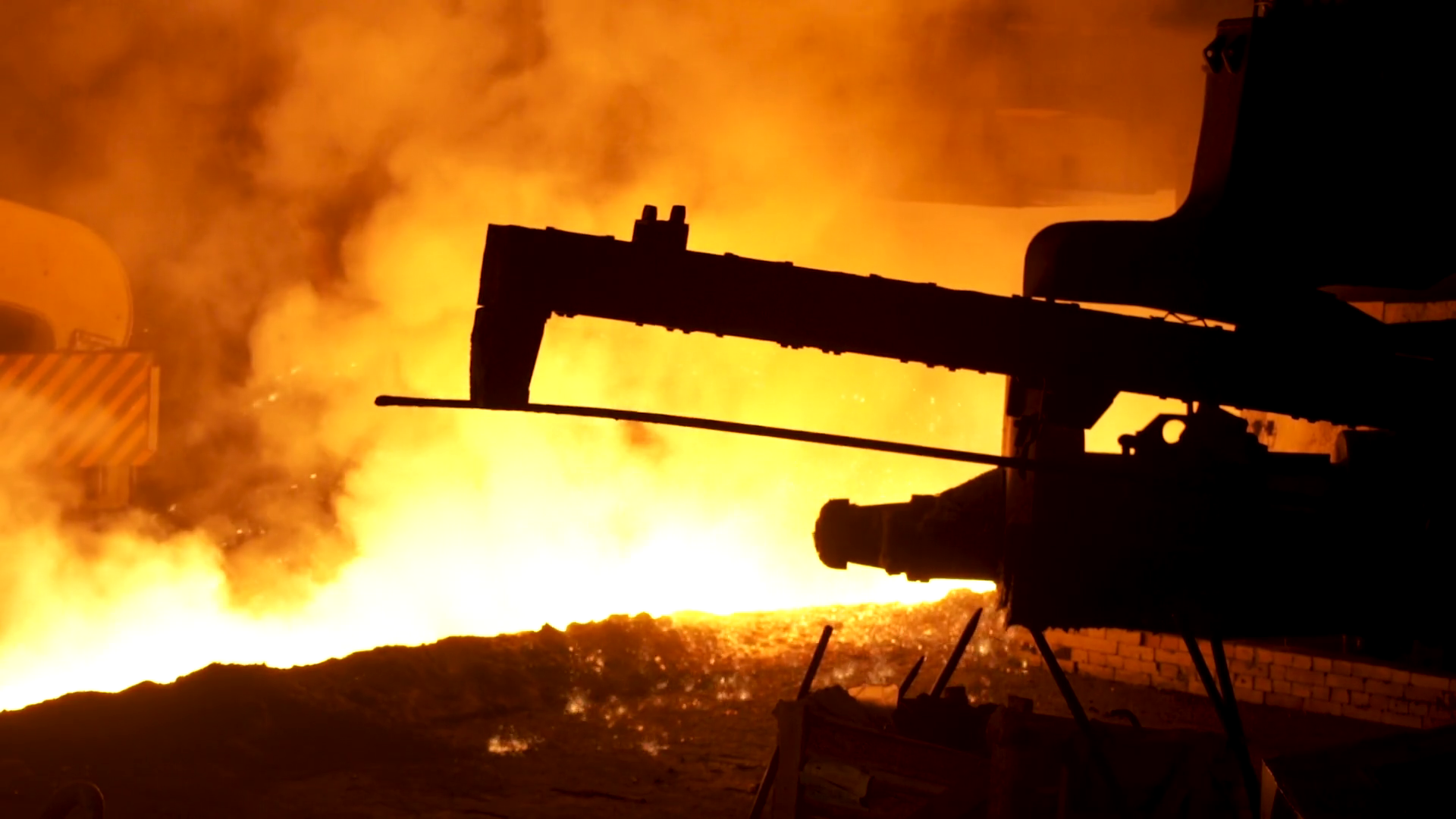 Molten Metal Pouring From Special Mechanism Stock Footage SBV-348508757 ...