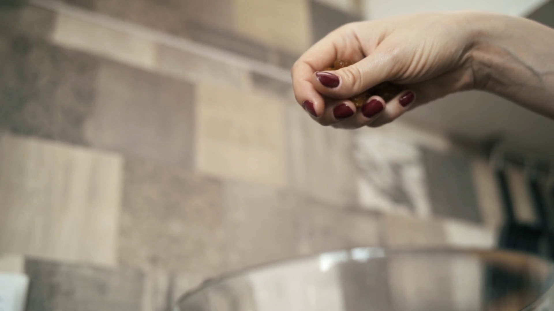 Close Up Of Female Hand Adding Raisins To Stock Footage SBV-348528594 ...