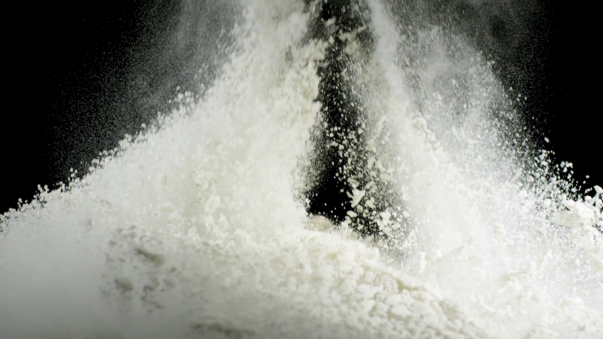 Splash Of White Powder Isolated On Black Stock Footage SBV-348536951 ...