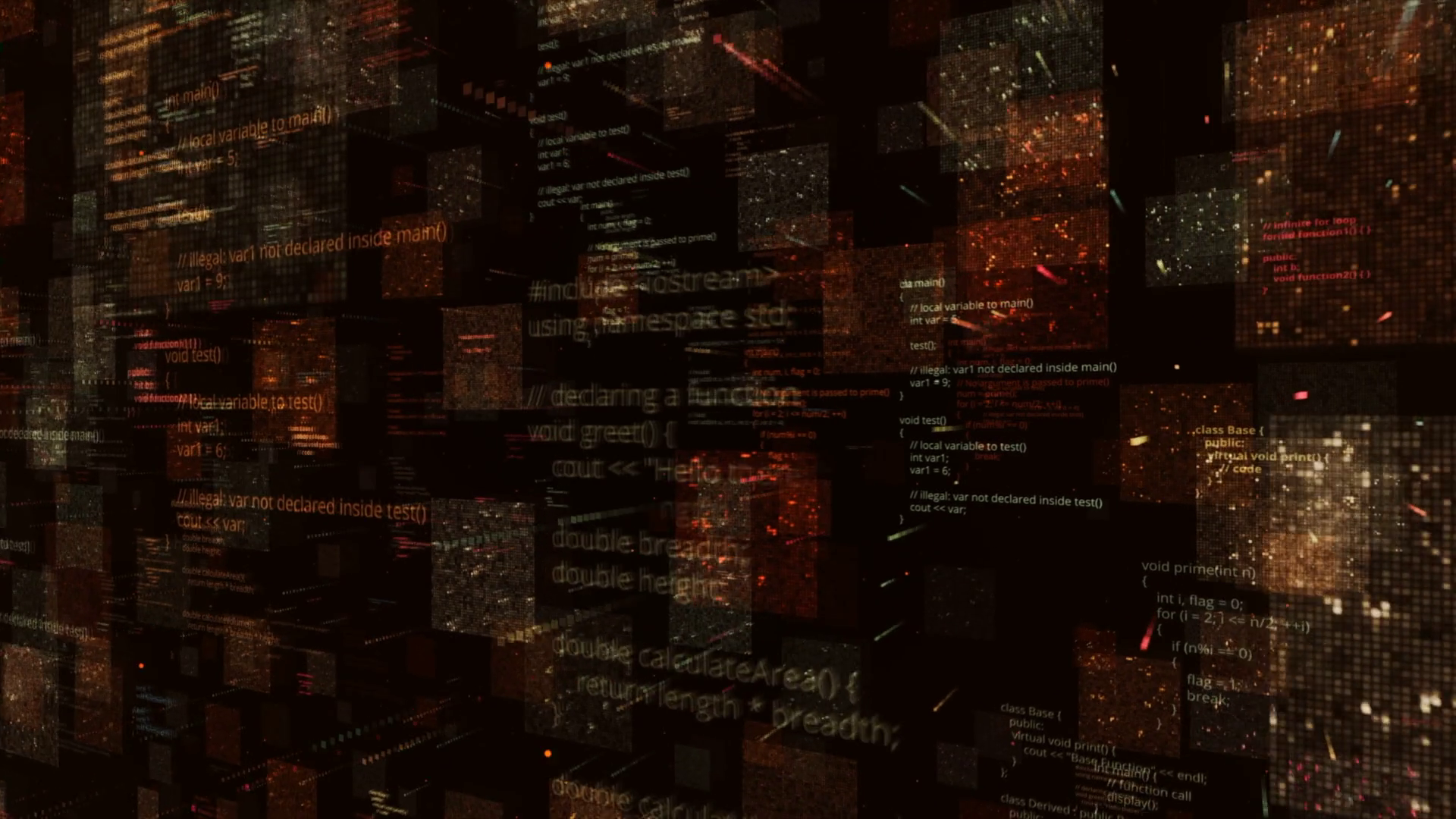 Futuristic Abstract Programming Red Digital Stock Motion Graphics SBV ...