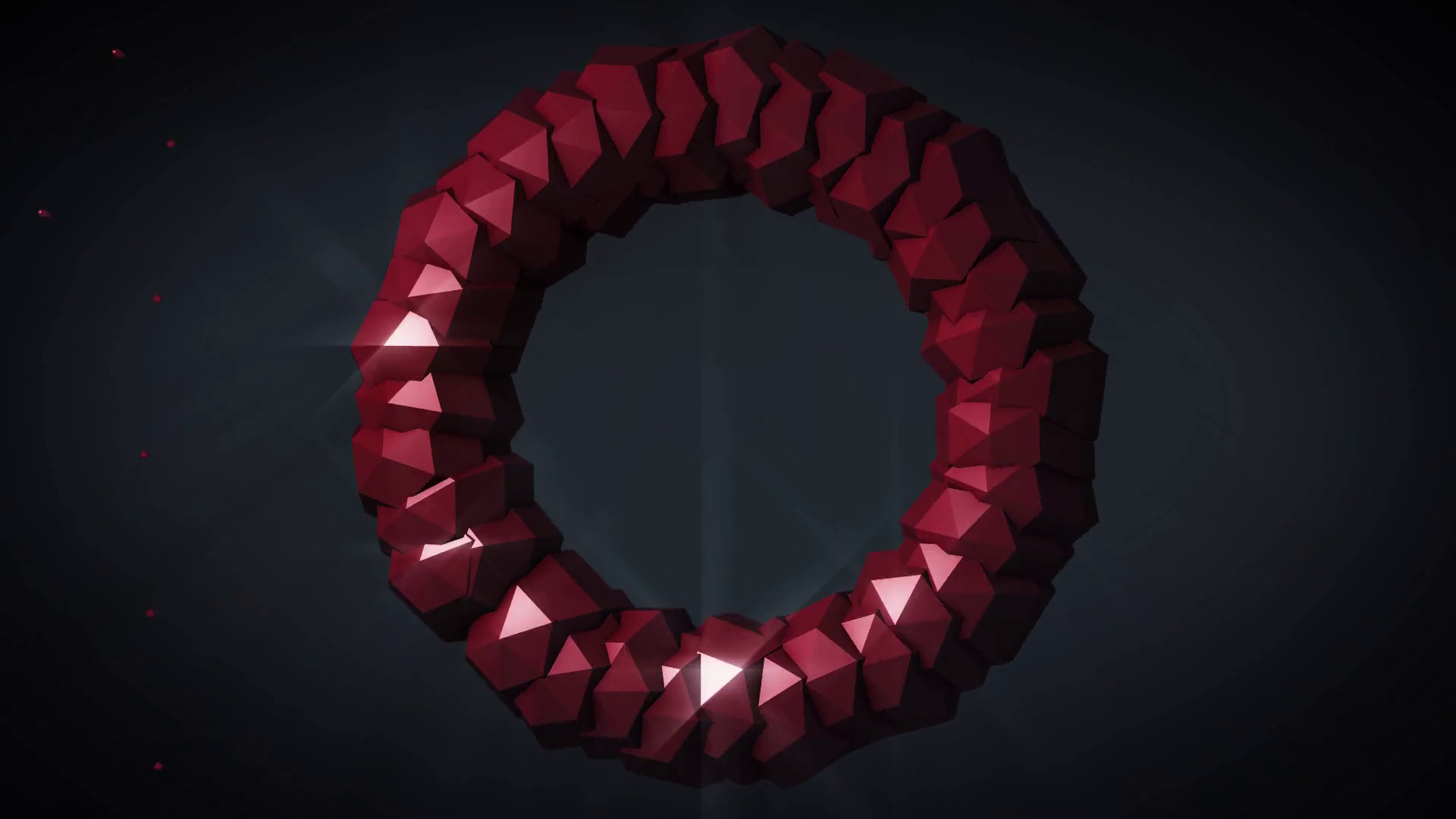 Weightlessness Rotating Torus On Black Stock Motion Graphics SBV