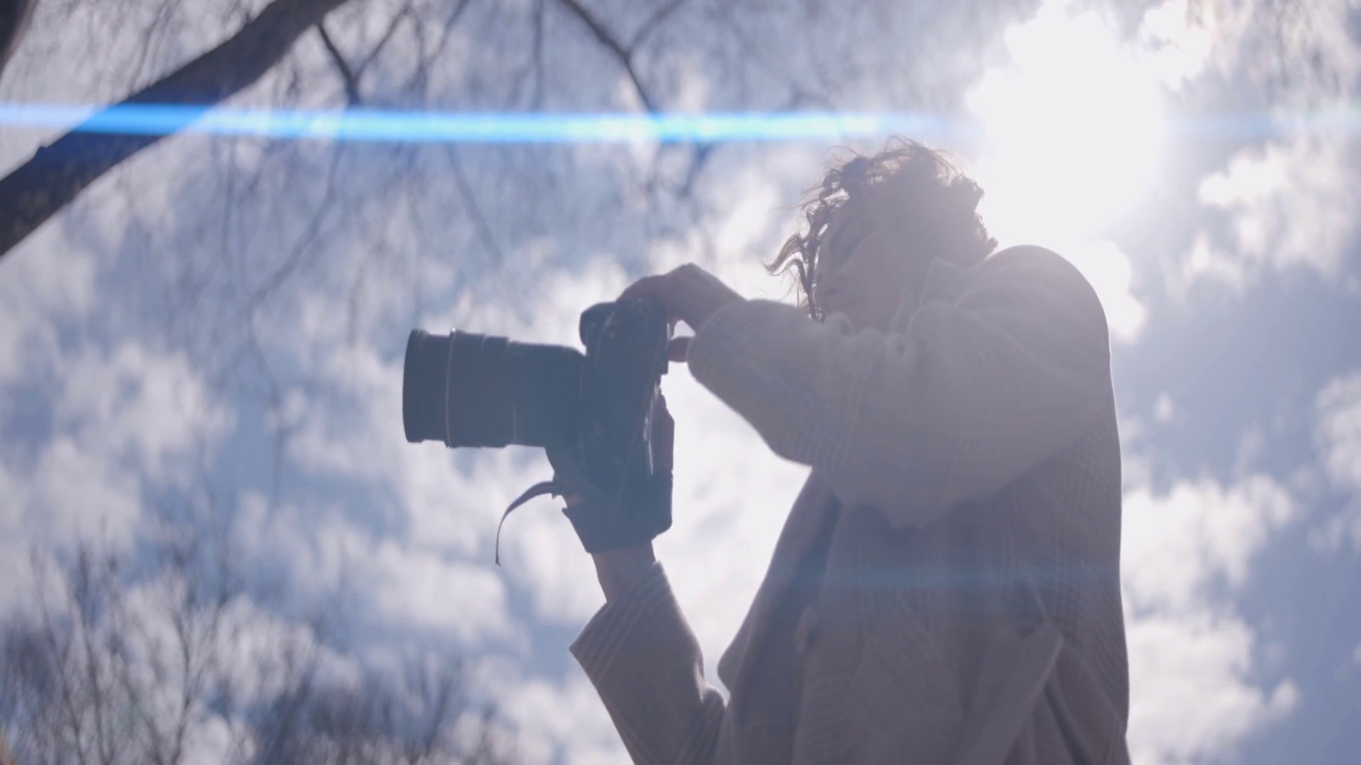Bottom View Of Photographer With Camera On Stock Footage SBV-348575623 ...