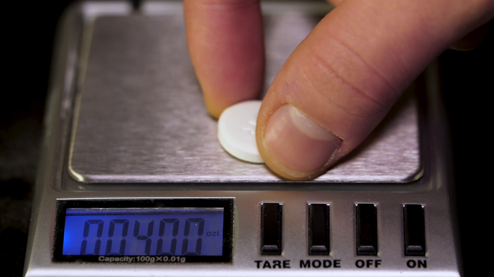 Close Up Of Electronic Scales Being In Use Stock Footage SBV348586219