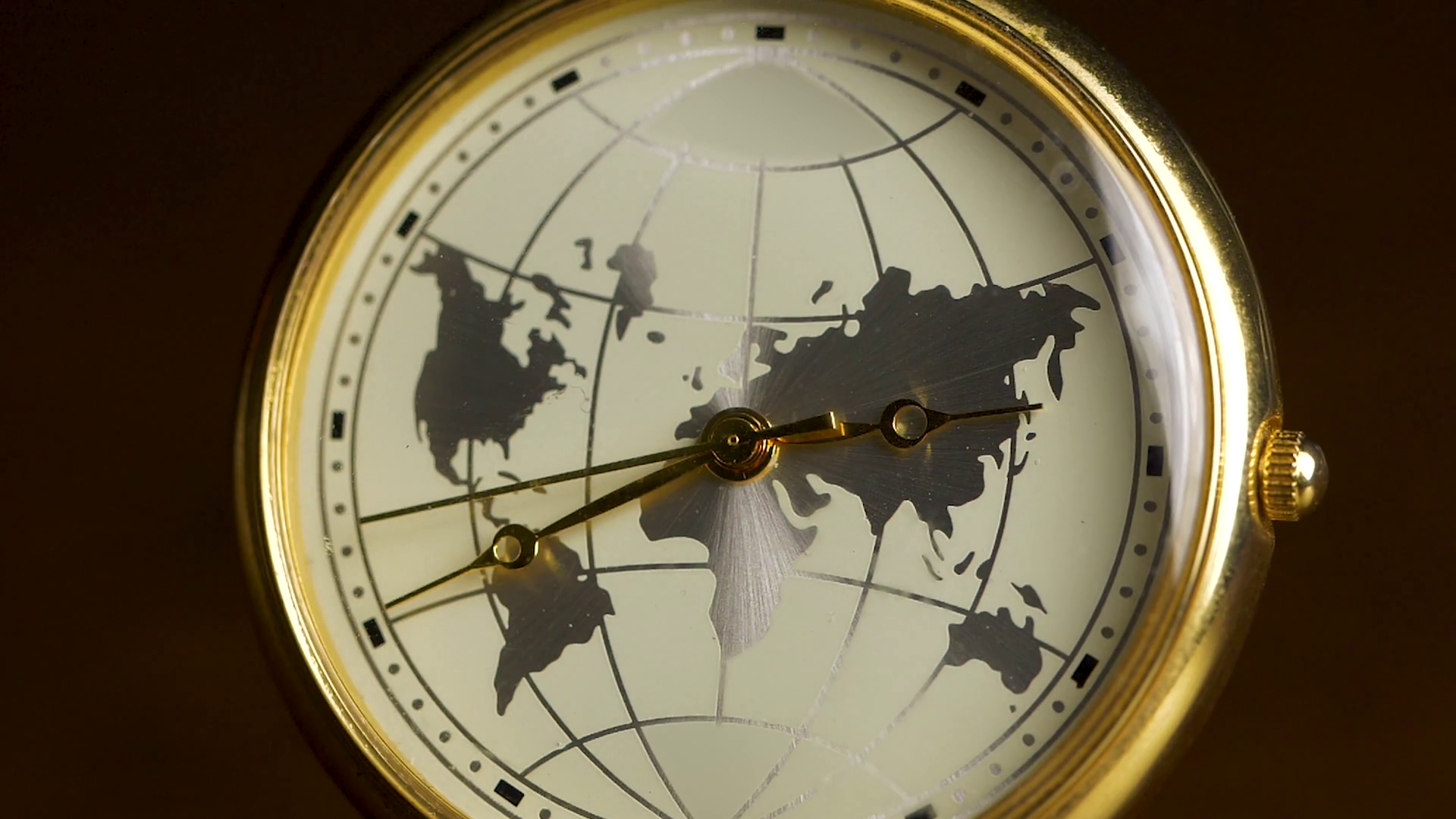 Clock With Picture Of Planet Earth Concept Stock Footage SBV-348585461 ...