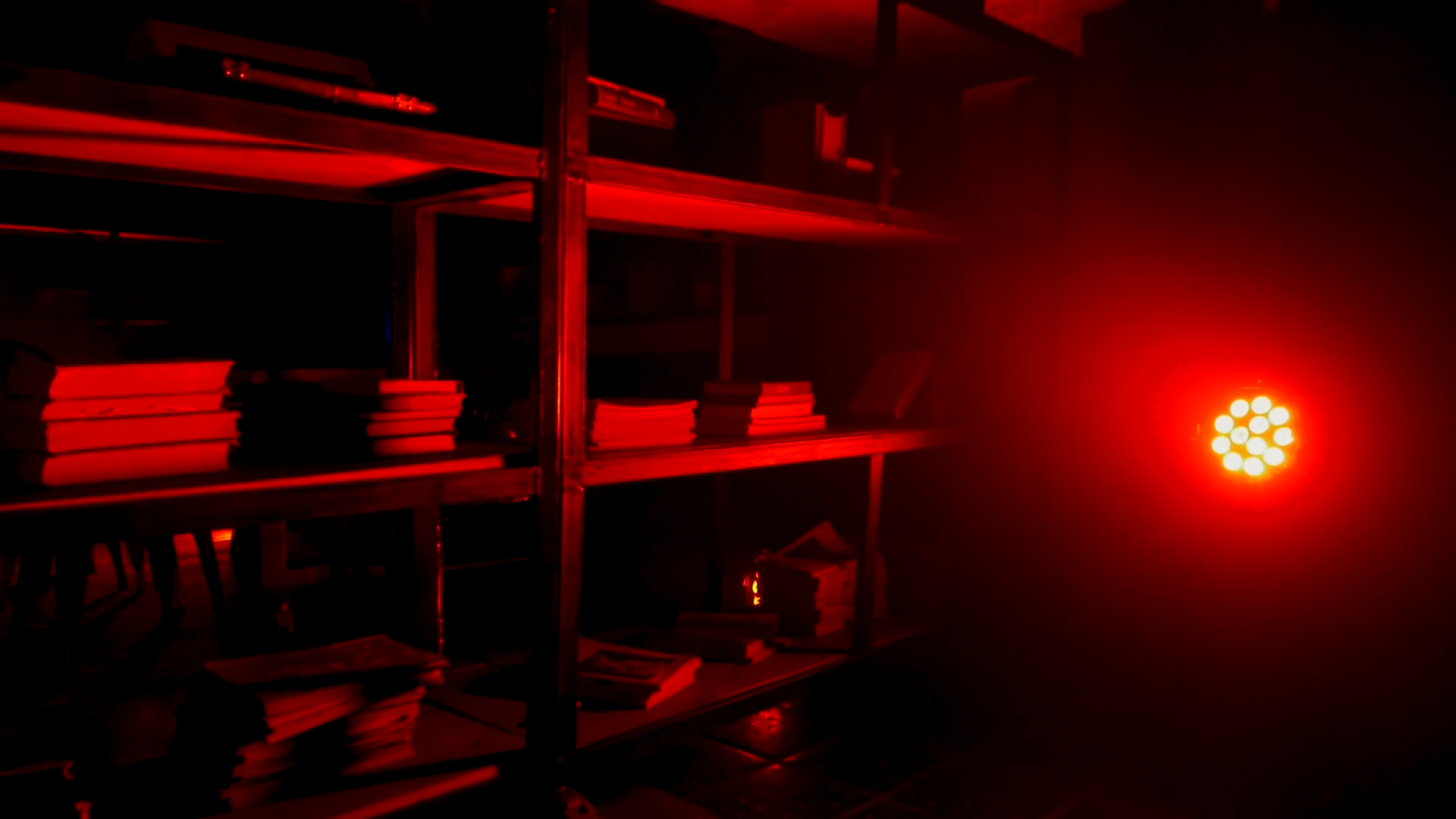 Pantry Storeroom With Red Lamp Light Red Stock Footage SBV348585250