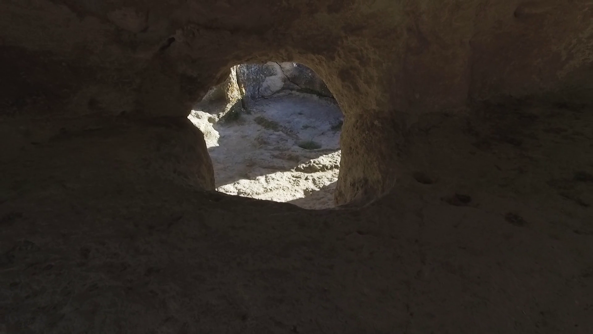Aerial View On Ancient Settlement In Rocks Stock Footage SBV-348586668 ...