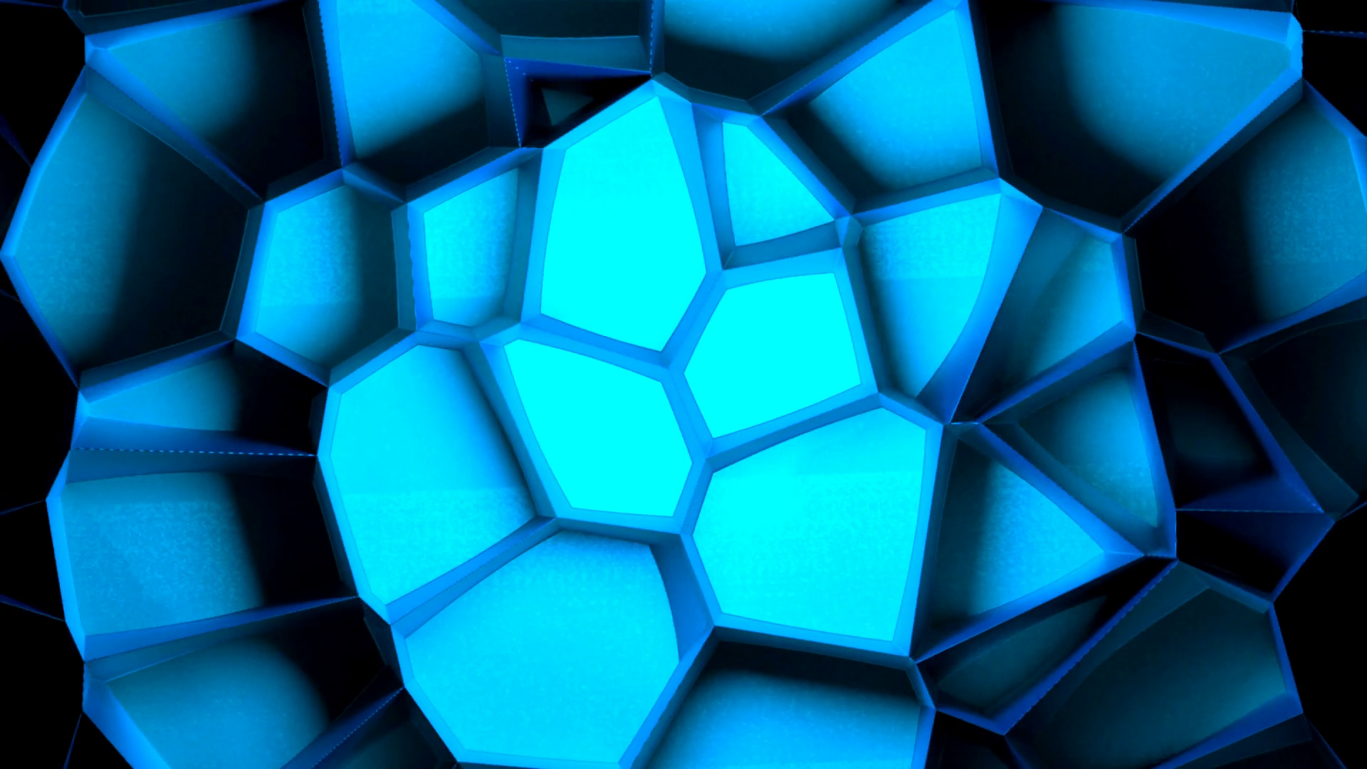 Blue Geometric Patterns Move Around On Black Stock Motion Graphics SBV ...