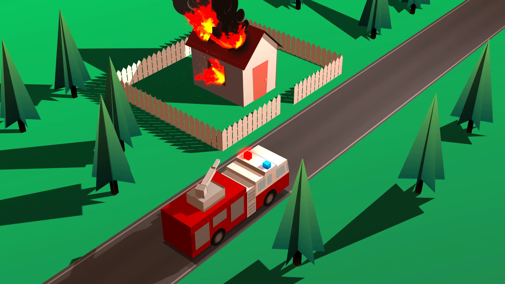 Aerial View Of House On Intense Fire Stock Motion Graphics SBV ...
