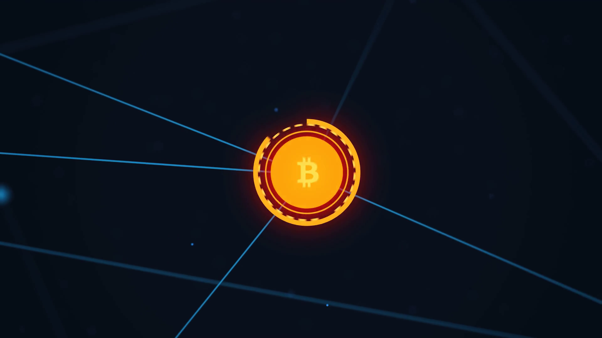 Animation Of Network Bitcoin Cryptocurrency Stock Motion Graphics SBV