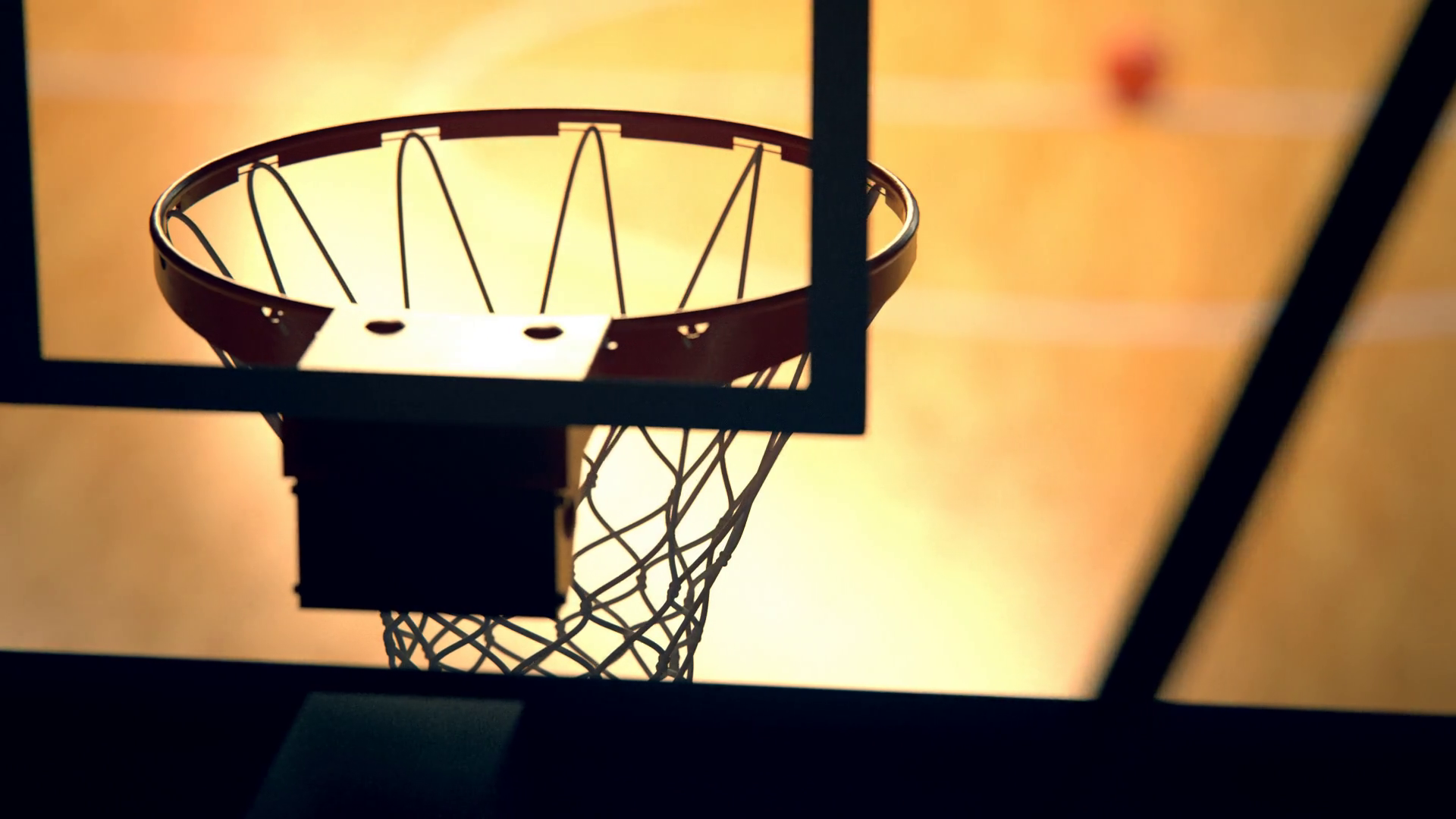 Basketball Backboard Basket Hoop Net On Stock Motion Graphics SBV