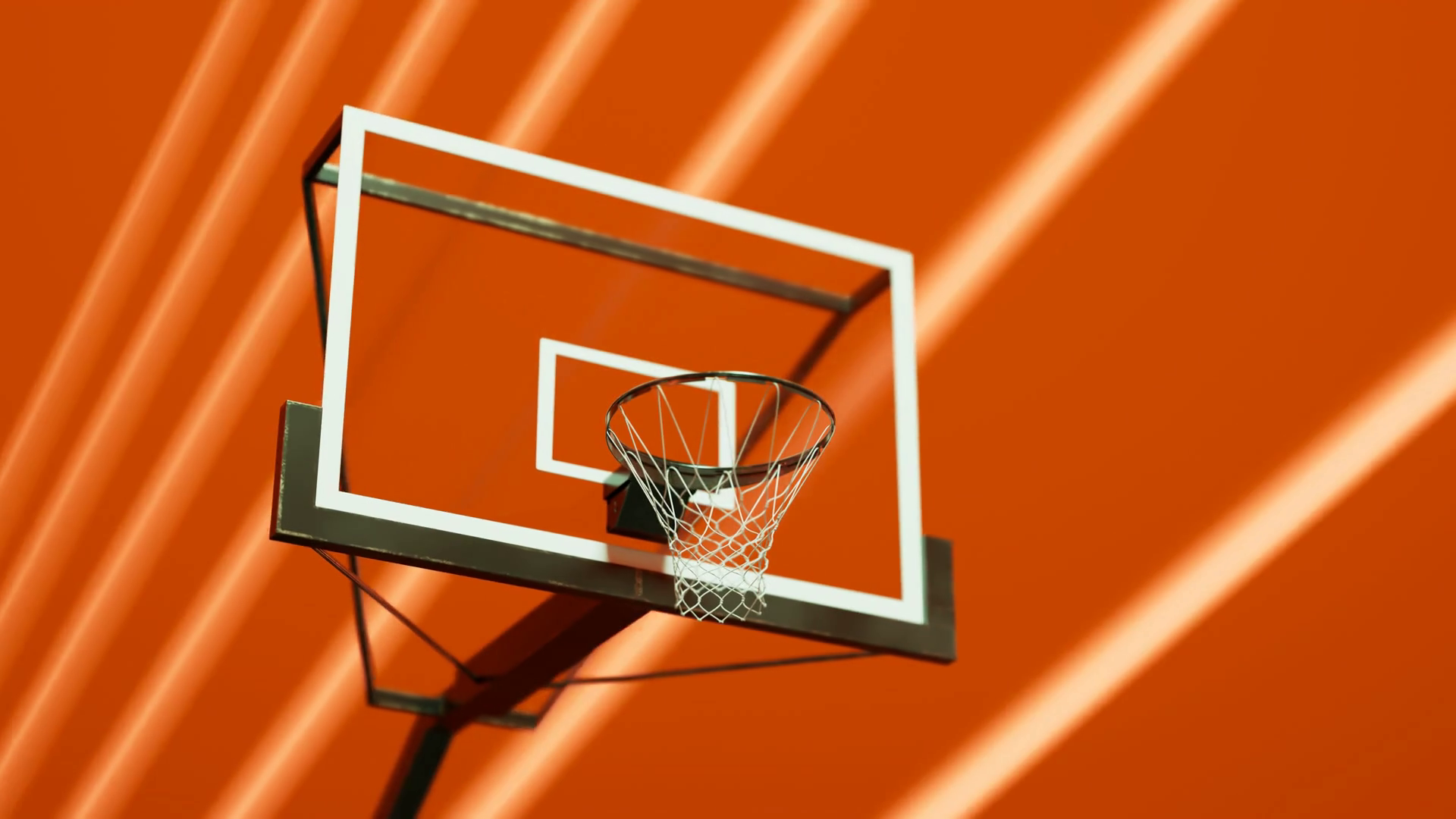 Basketball Hoop In Orange Gym Colourful Stock Motion Graphics SBV