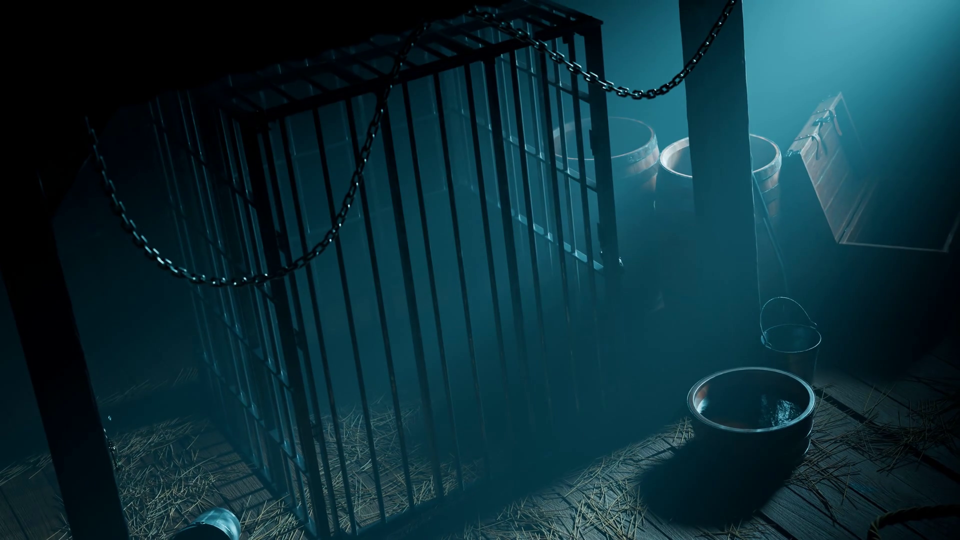 Empty Metal Cage Box With Iron Bars Prepared Stock Motion Graphics SBV