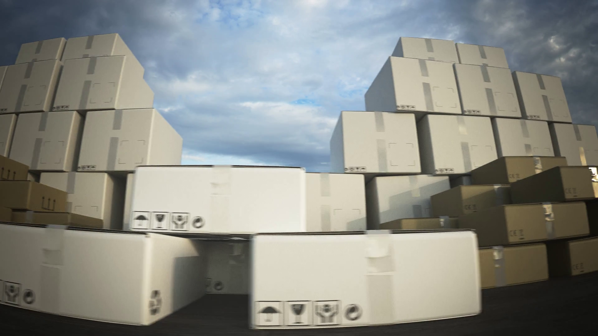 Merchandise Distribution Center Storage Of Stock Motion Graphics SBV