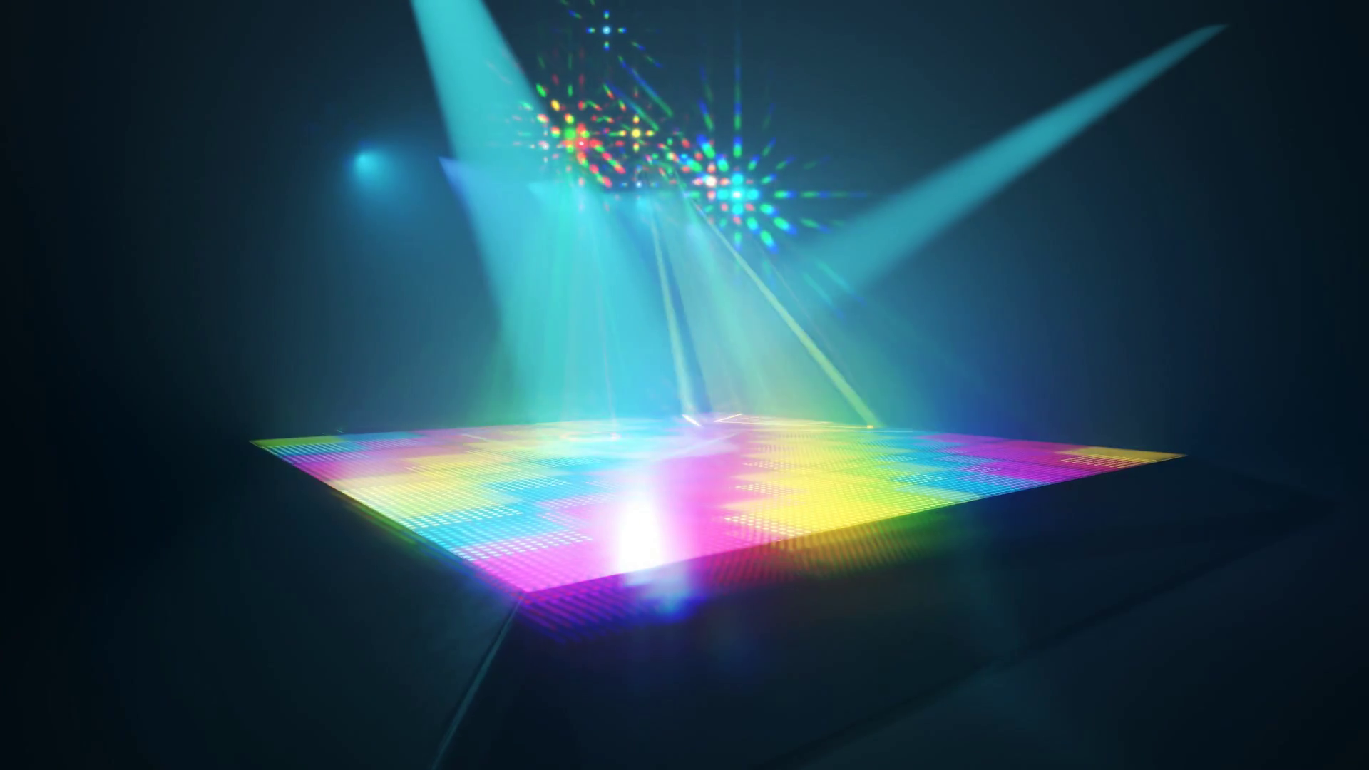 Multicolor Disco Dancefloor With Party Stock Motion Graphics SBV