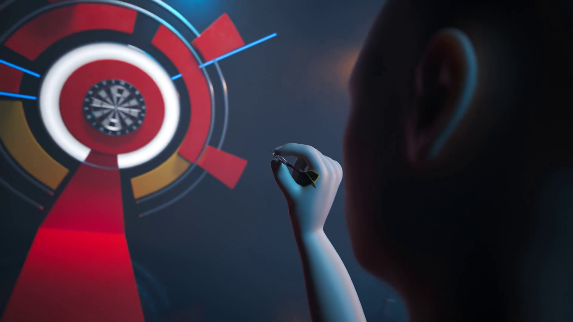 Player Throwing Dart Hitting Perfectly In Stock Motion Graphics SBV