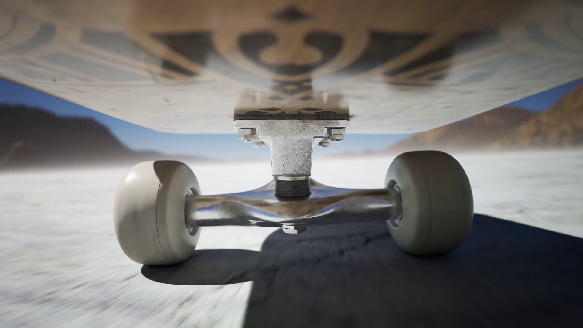 Skateboard Ride On Dry Field During Sunny Stock Motion Graphics SBV