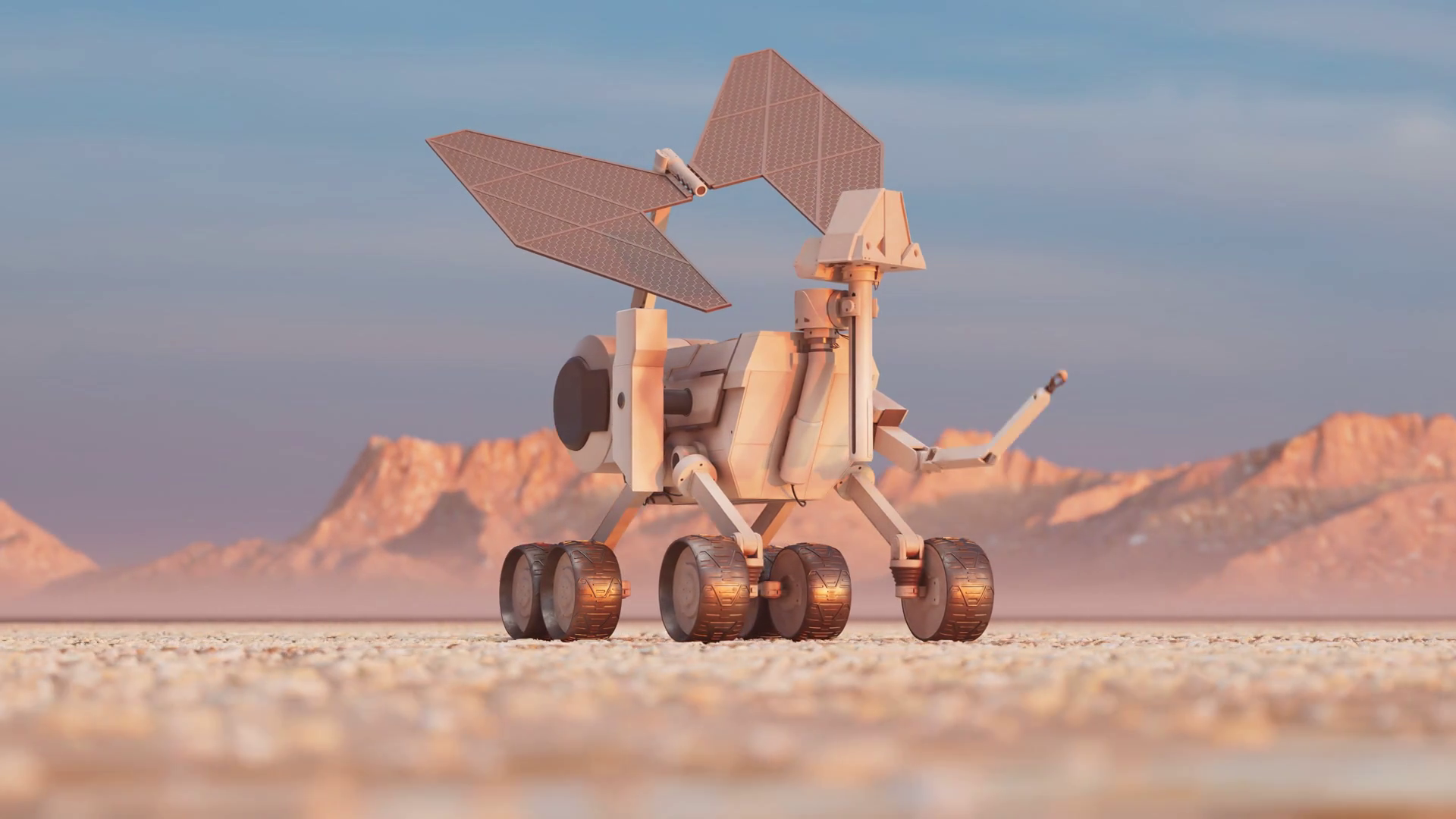The Planetary Rover Exploring Planet Solar Stock Motion Graphics SBV ...