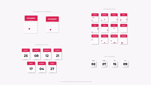 Royalty-Free Calendar Flip Templates - Storyblocks