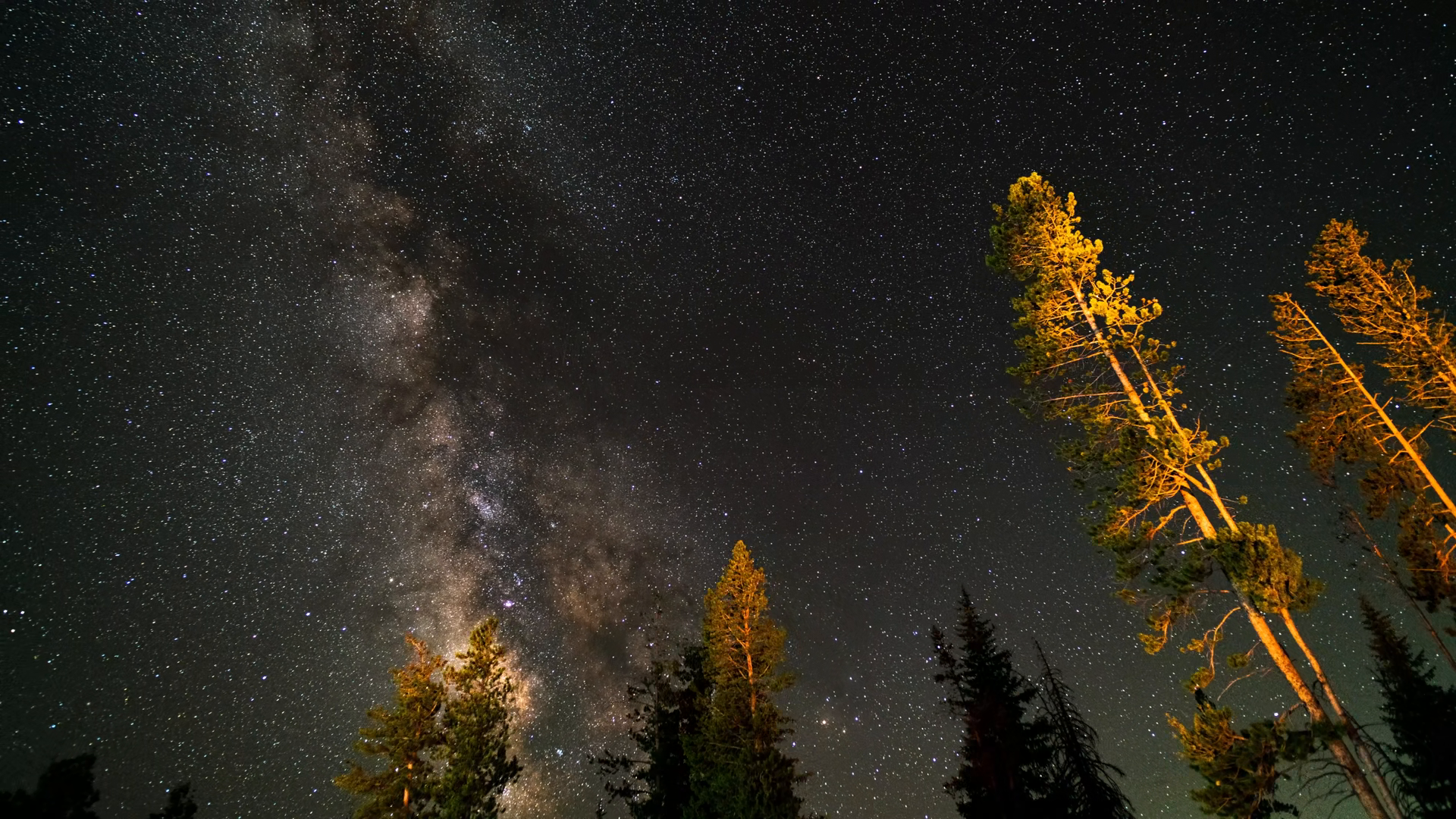 Timelapse Of Milky Way Moving Across Sky Stock Footage SBV-353518086 ...