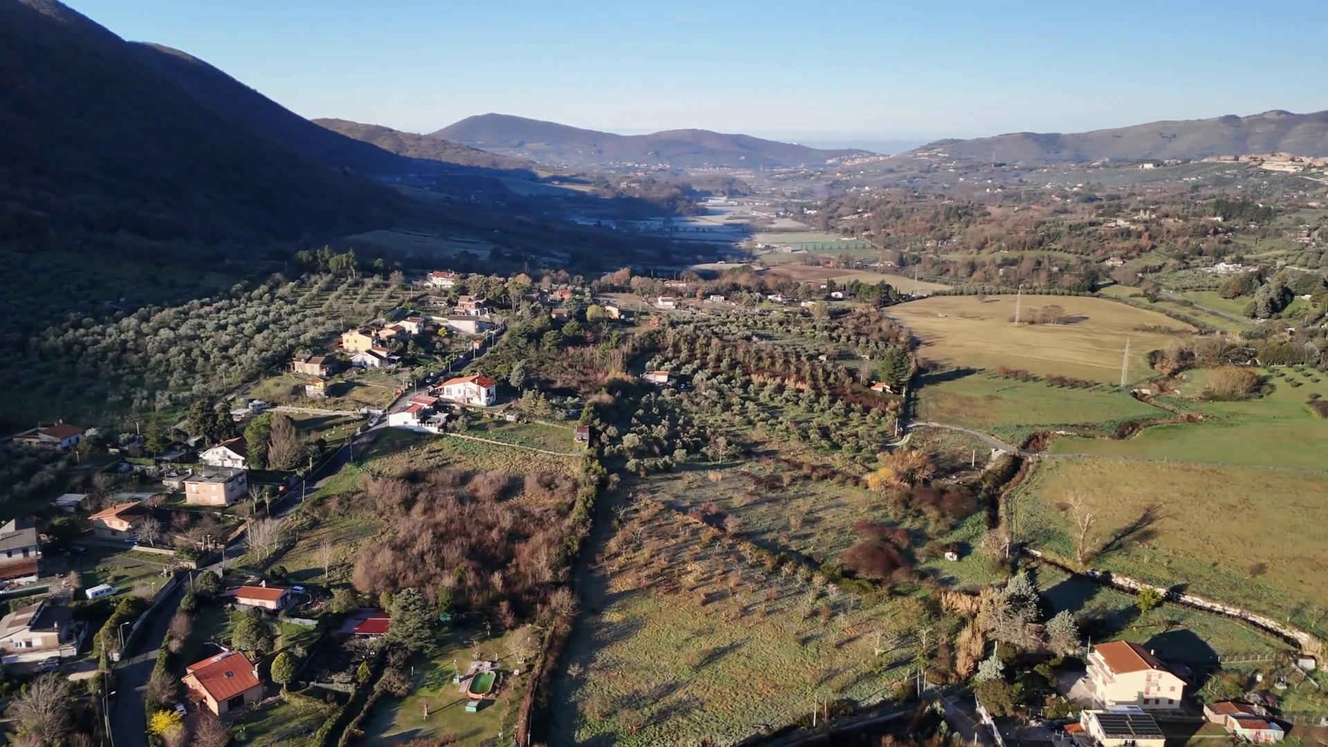 Rural Italian Village With Scattered Houses Stock Footage SBV-352801341 ...