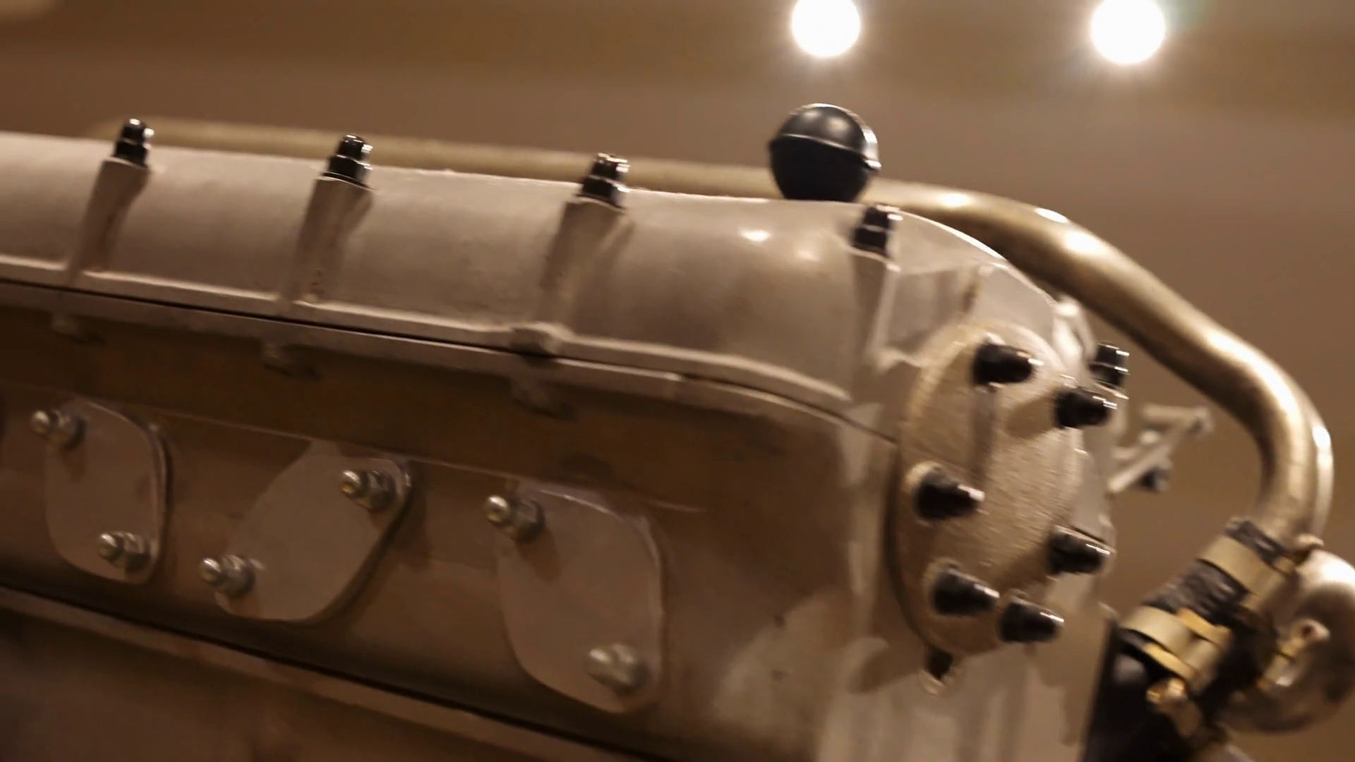 Close-up Shot Of Engine Layout With Distinct Stock Footage SBV ...