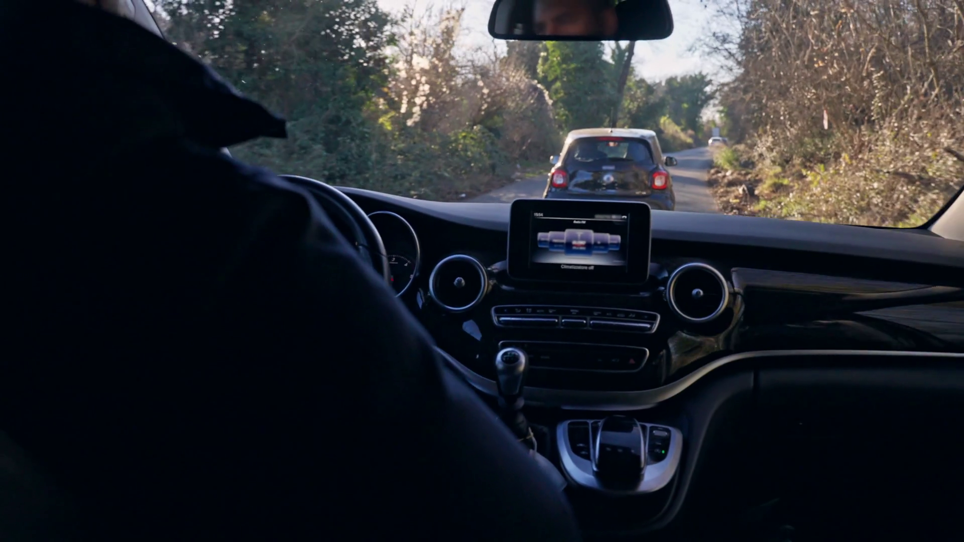 Rear View Of Male Driver Inside Car Stock Footage SBV-347730604 ...