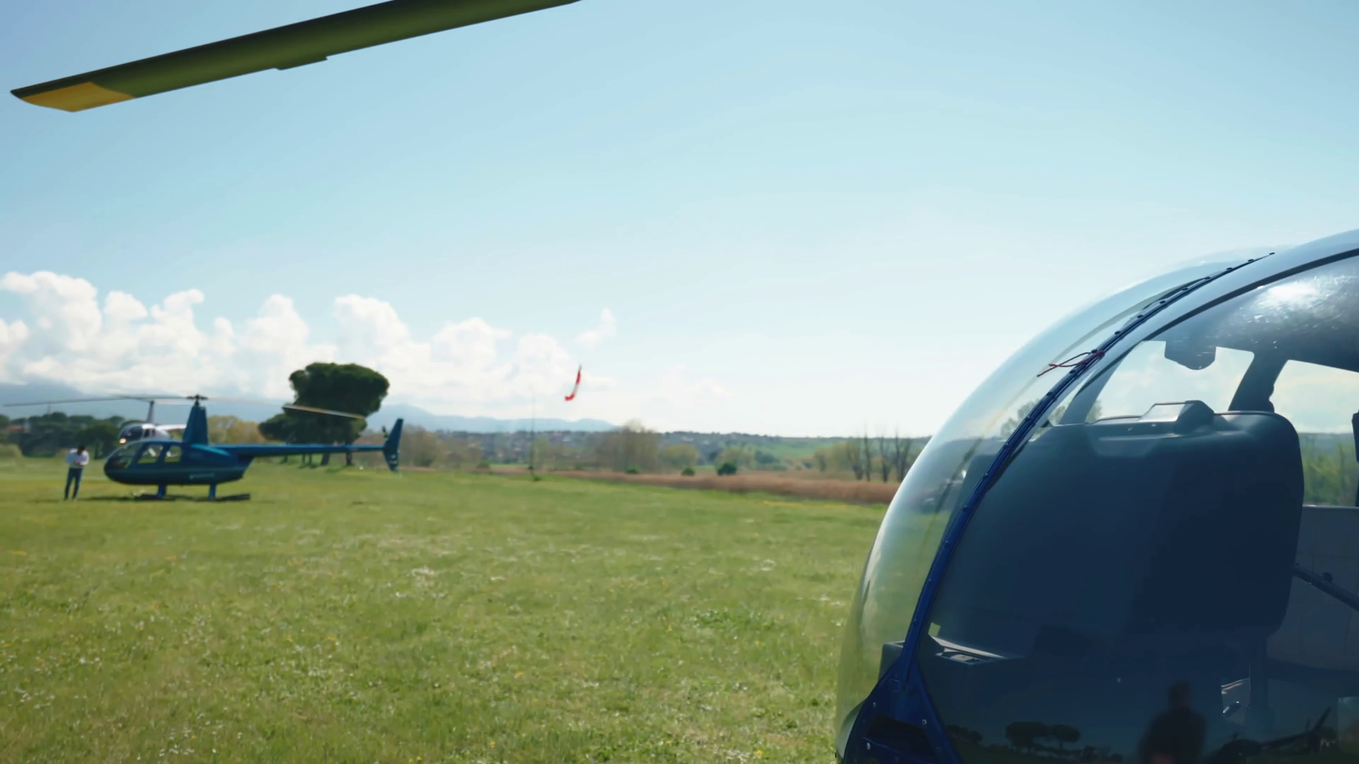 Private Helicopters With Rotating Blades Stock Footage SBV-348809462 ...