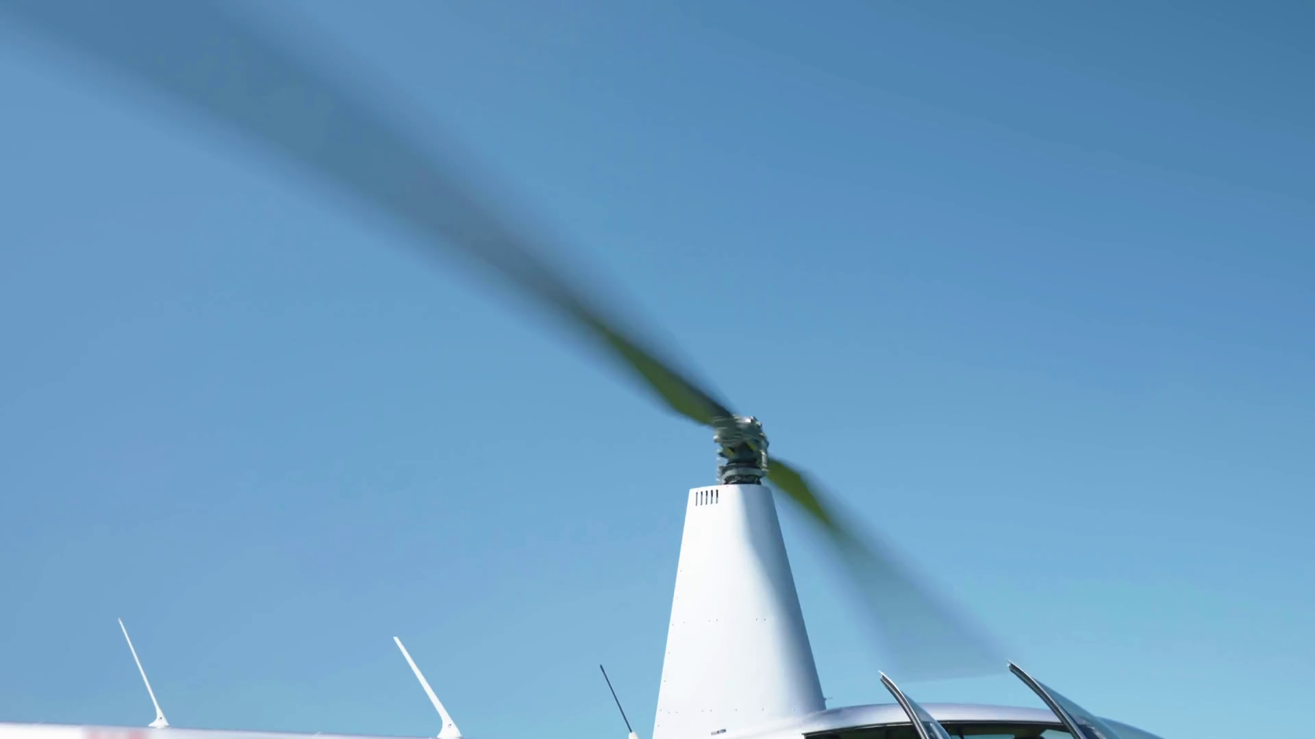 Helicopter Main Rotor Blades Rotating Stock Footage SBV-348809431 ...