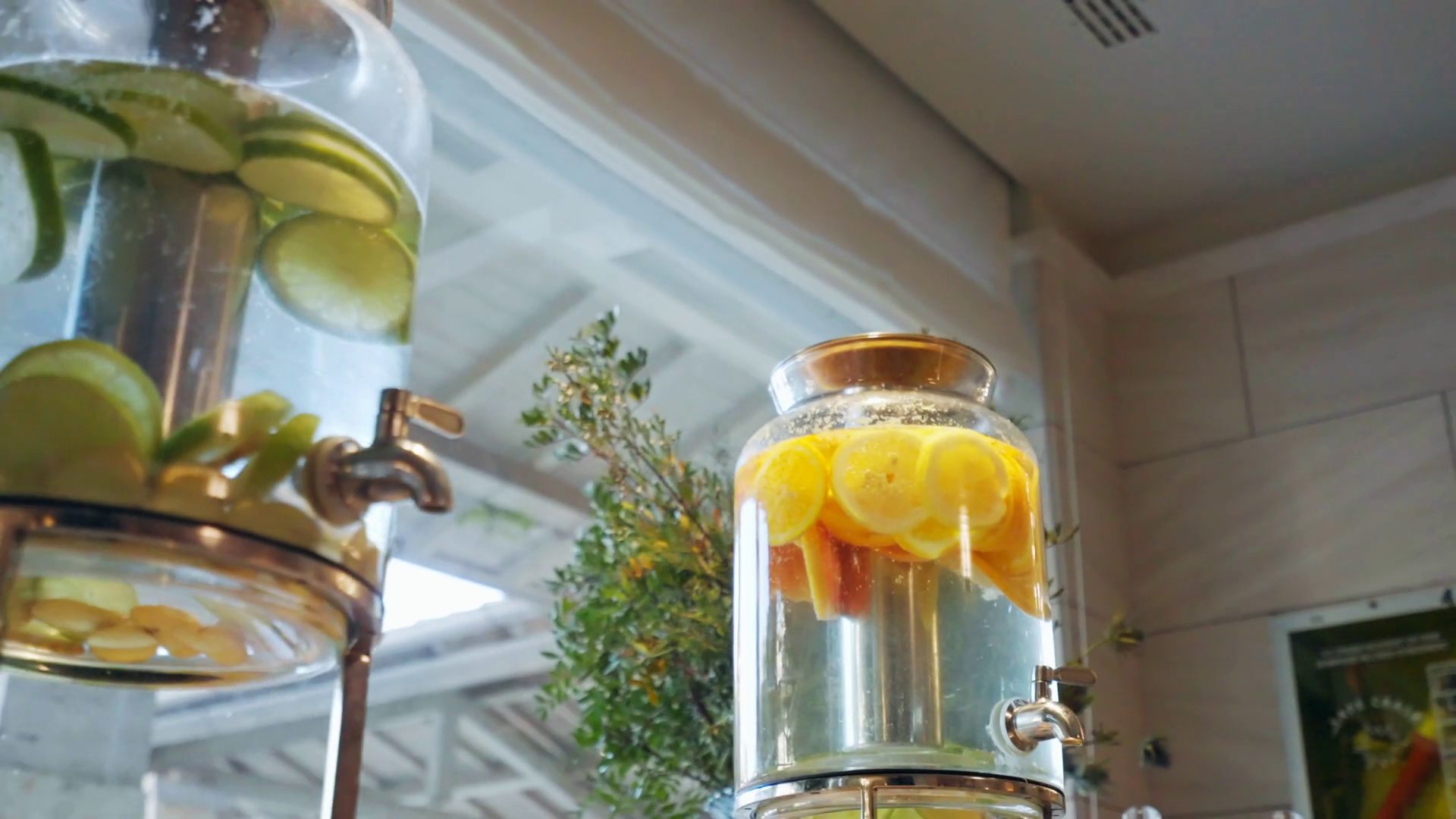Refreshing In Transparent Jug With Small Tap Stock Footage SBV ...