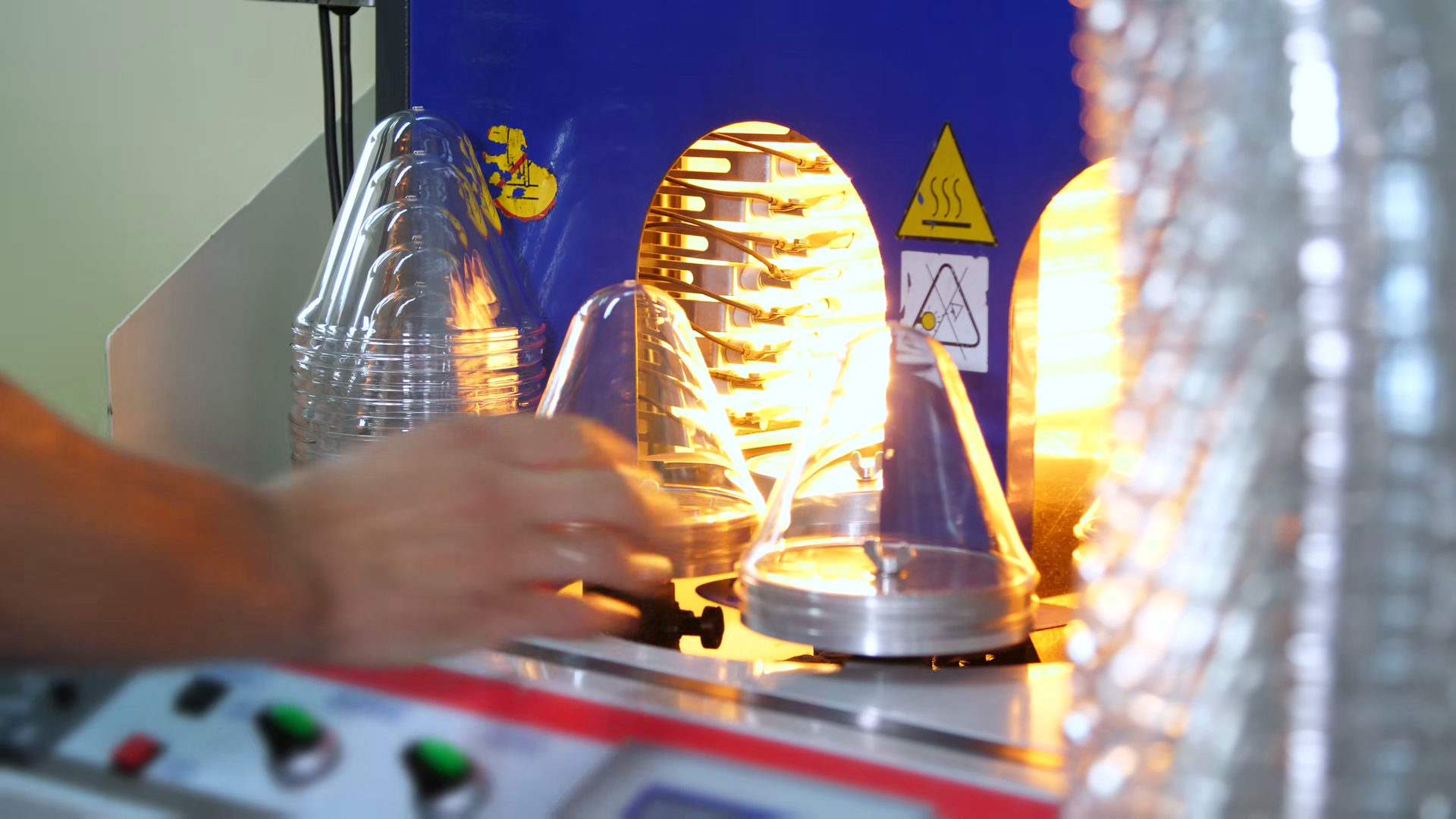 High-tech Process Of Heating Plastic Stock Footage SBV-353828124 ...