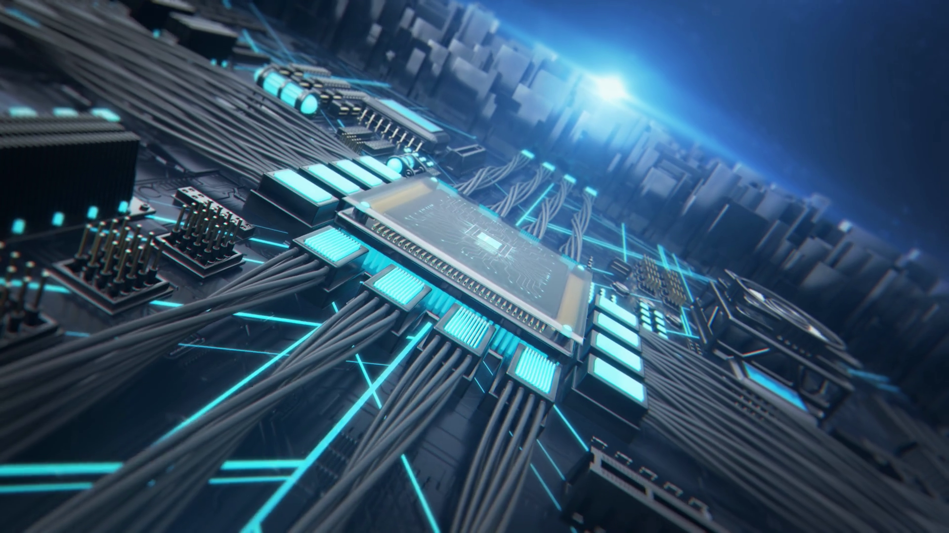 Technology Cpu Futuristic Background 2 Stock Motion Graphics SBV ...