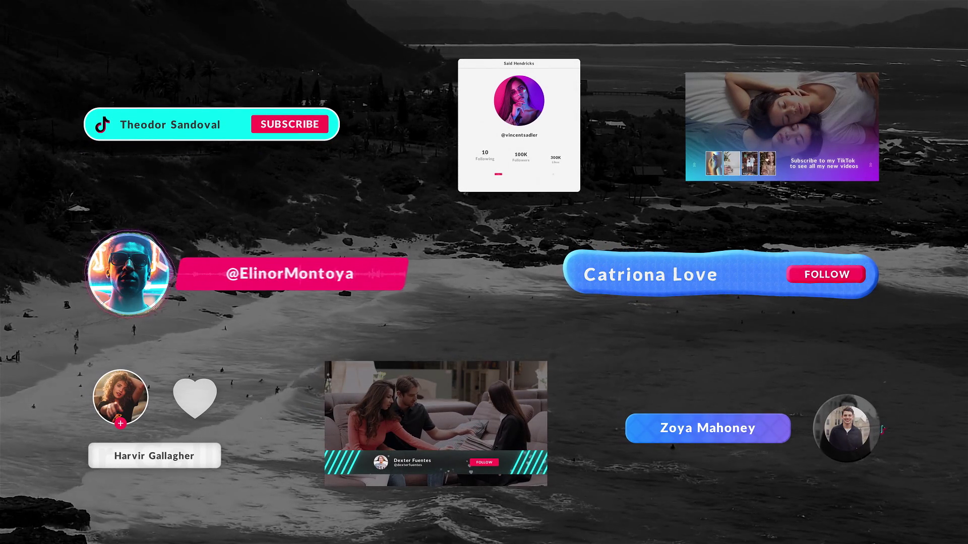 Tik Tok Subscribe Elements - Premiere Pro Template SBV-347709564 ...
