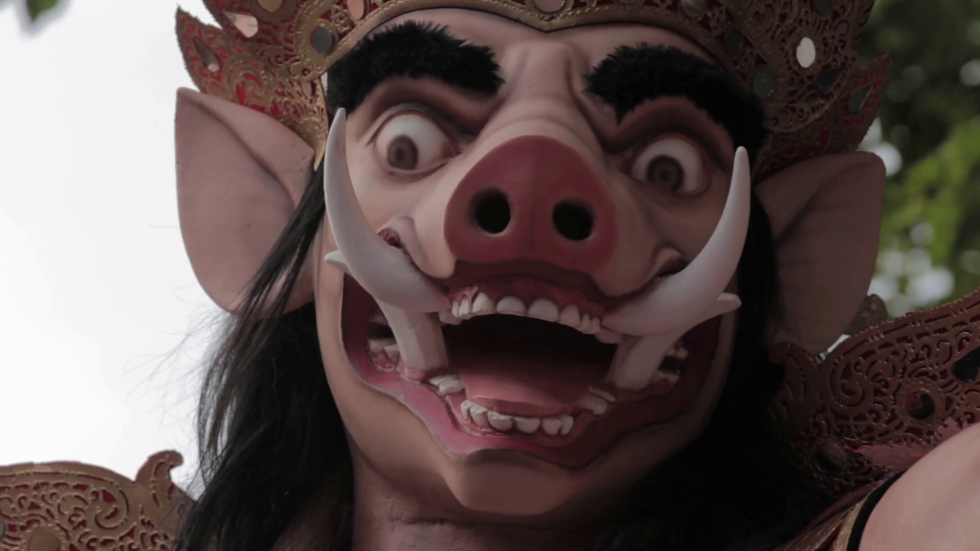 Ogoh Ogoh Bali Balinese Evil Demon Monster Stock Footage SBV328281645