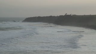 Morning Sunrise at Ranca Buaya Beach in Garut West Java, Mountain, Rocks, Big Waves and Ocean