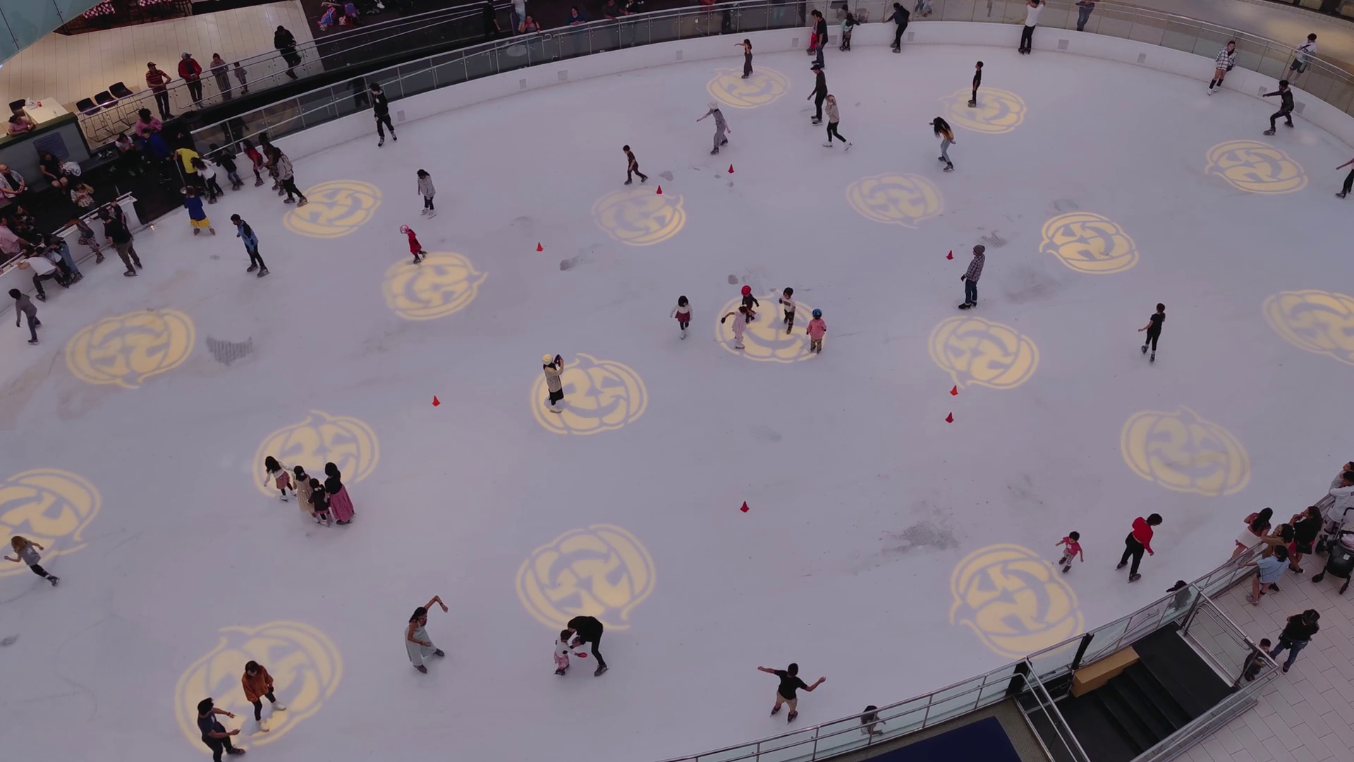 Galleria Ice Skating Center in Dallas, Texas, USA Stock Video Footage 0031 SBV347259050