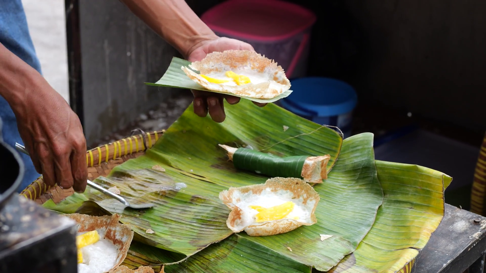 Cooking Serabi Traditional Indonesian Snack Stock Footage SBV-351951536 ...