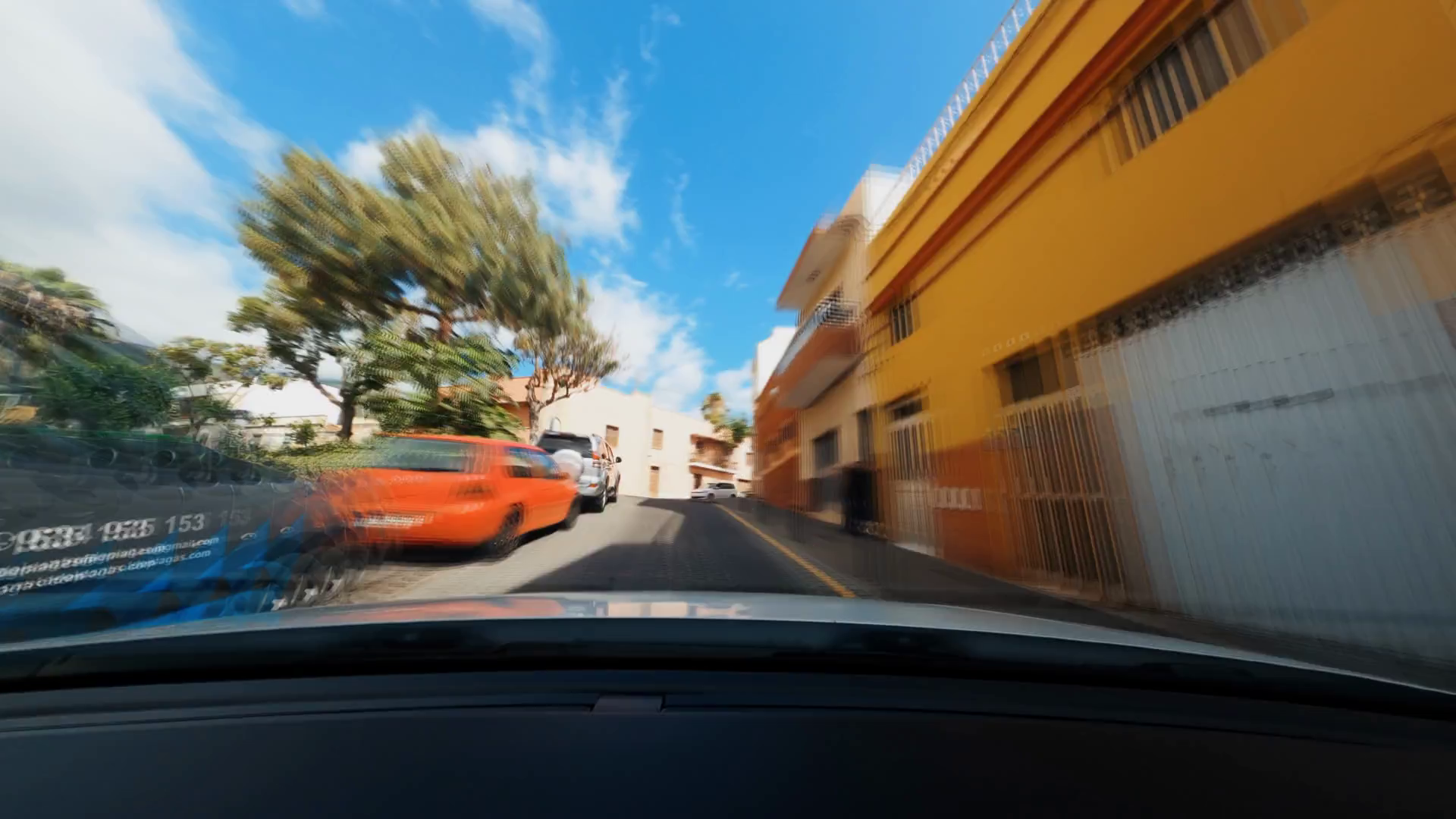 Motion Car Fpv Driving Views Of Beautiful Stock Footage SBV-352138201 ...