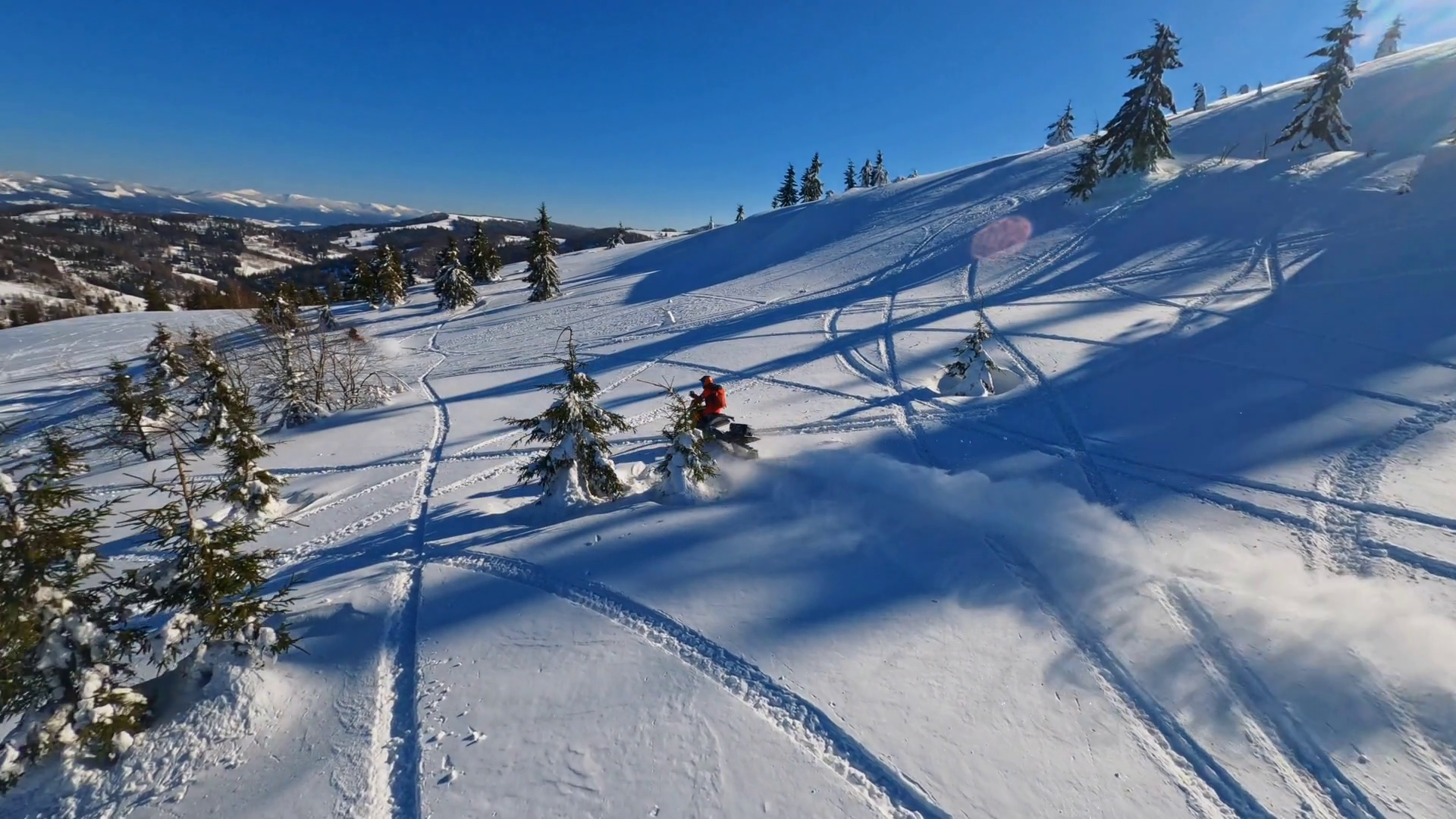 Experience Thrilling Adventures Snowmobiling Stock Footage SBV ...