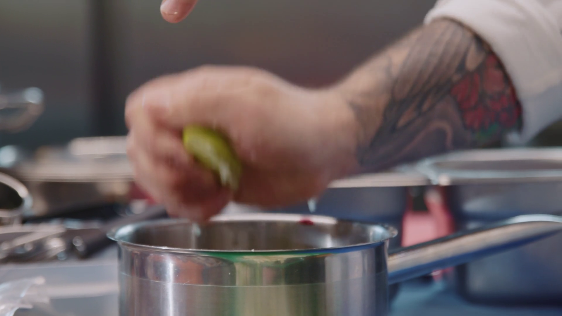 Close-up Slow Motion Of Hands Of Chef Stock Footage SBV-352130587 ...