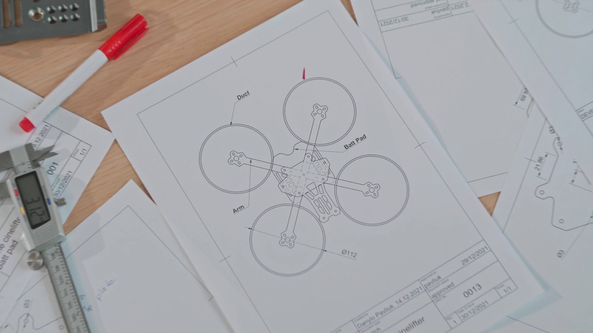 Engineering Design Plans Are Carefully Laid Stock Footage SBV-352147632 ...