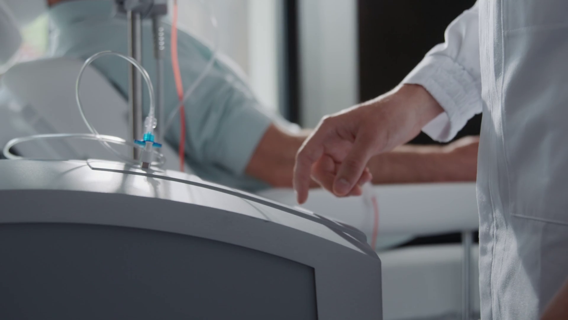Close Up Hands Female Nurse Use Machine Stock Footage SBV-352141665 ...