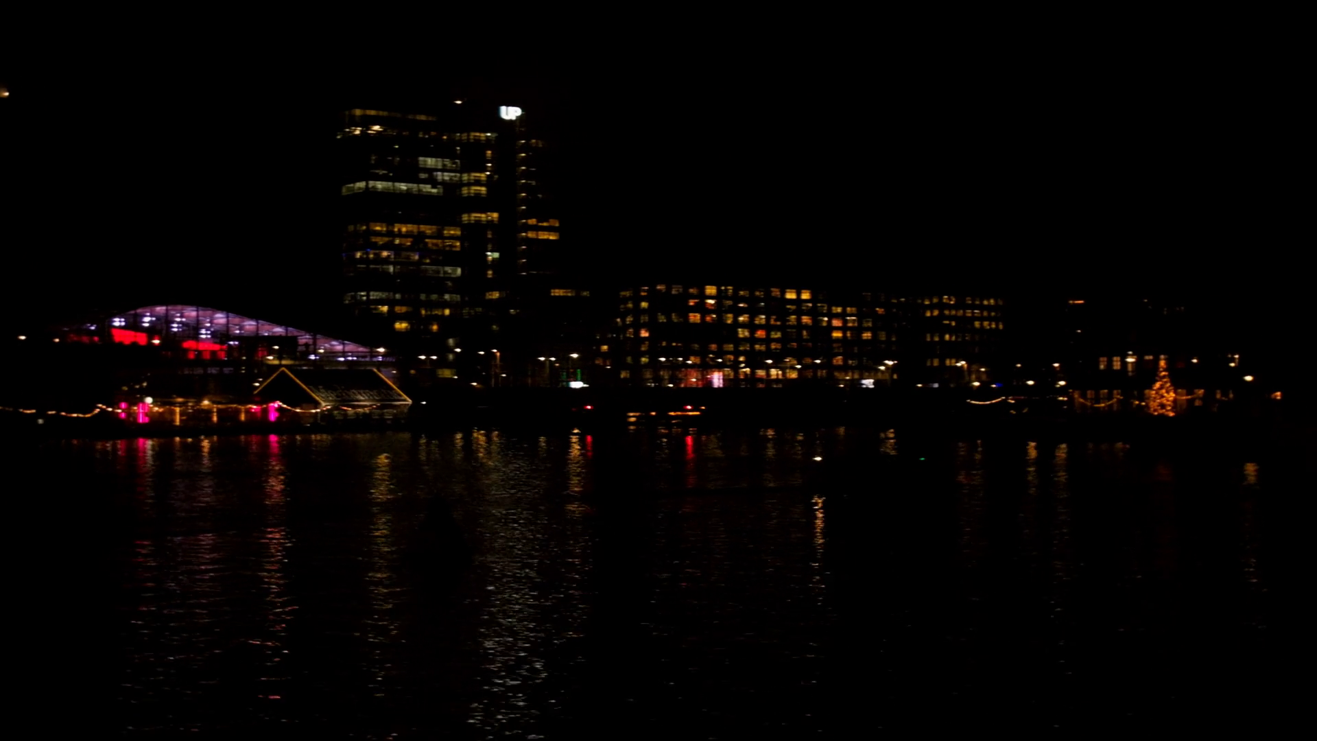 A Stunning Cityscape At Night Featuring Stock Footage SBV-352252062 ...