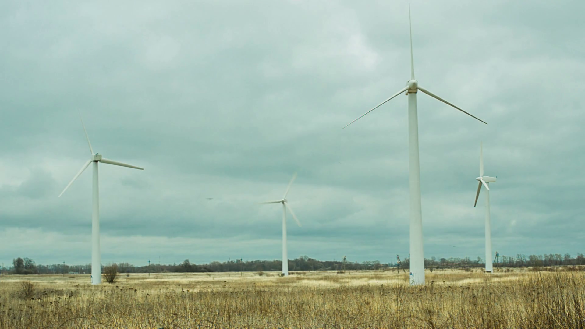 Windmills Spinning Generate Electricity Stock Footage SBV309195075