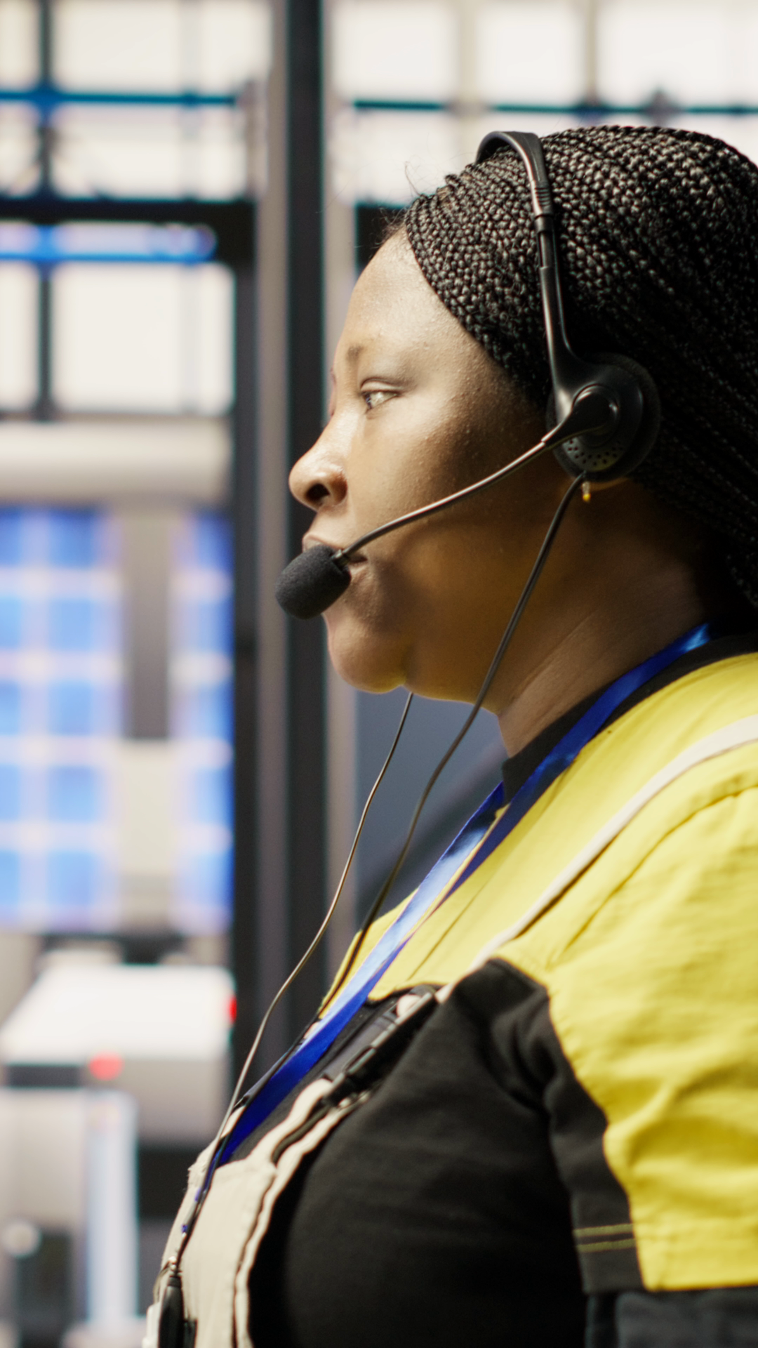 Vertical Video Call Center Agent In Smart Stock Footage SBV-353262008 ...