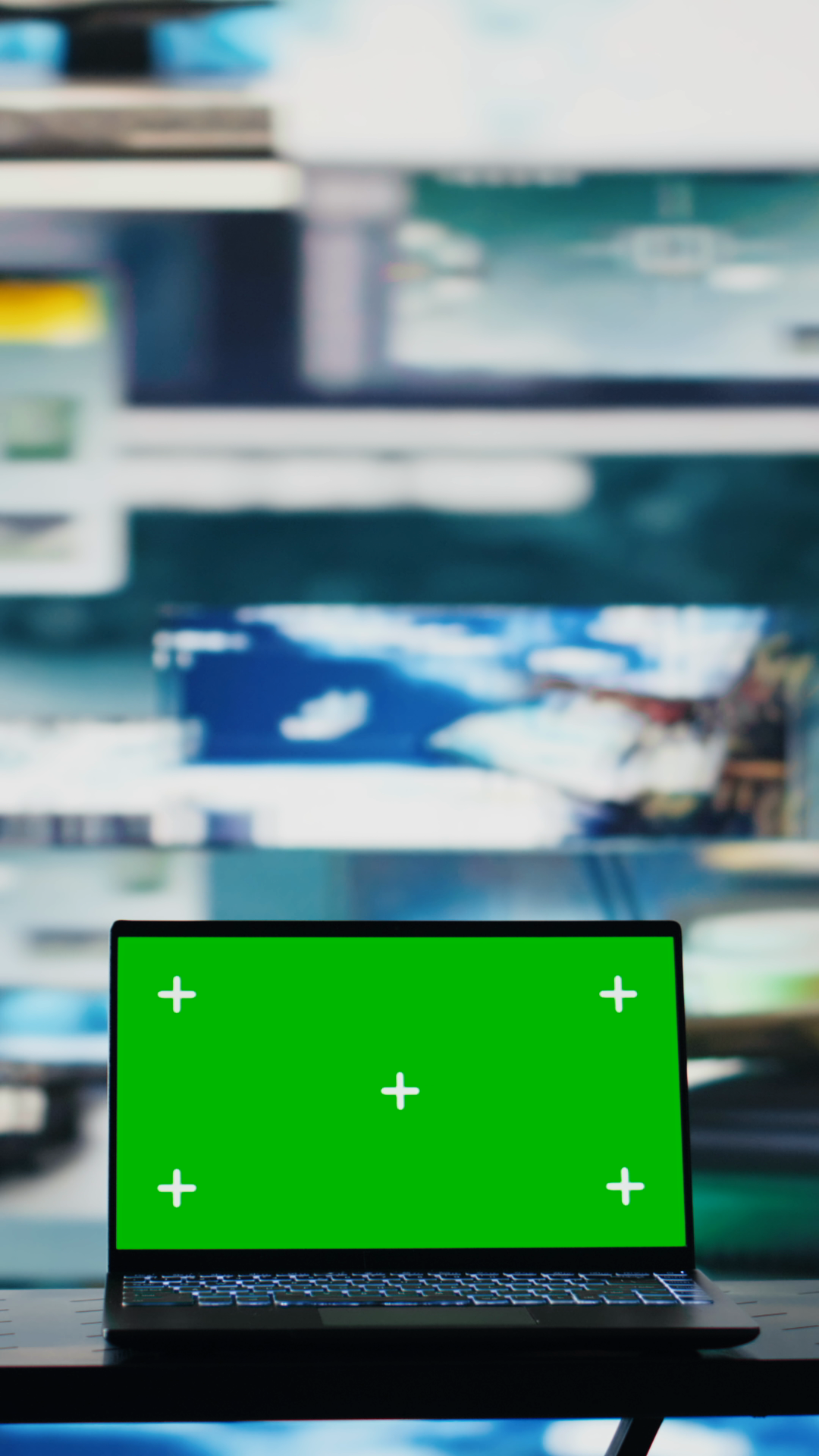 Vertical Video Mockup Chroma Key On Pc Next Stock Footage SBV-353184351 ...