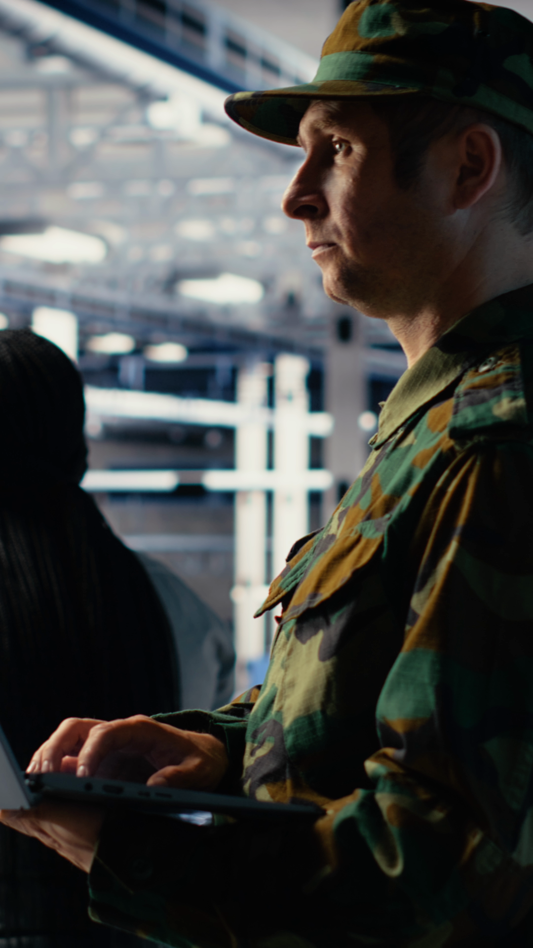 Vertical Video Military Soldier Engineer In Stock Footage SBV-353221638 ...