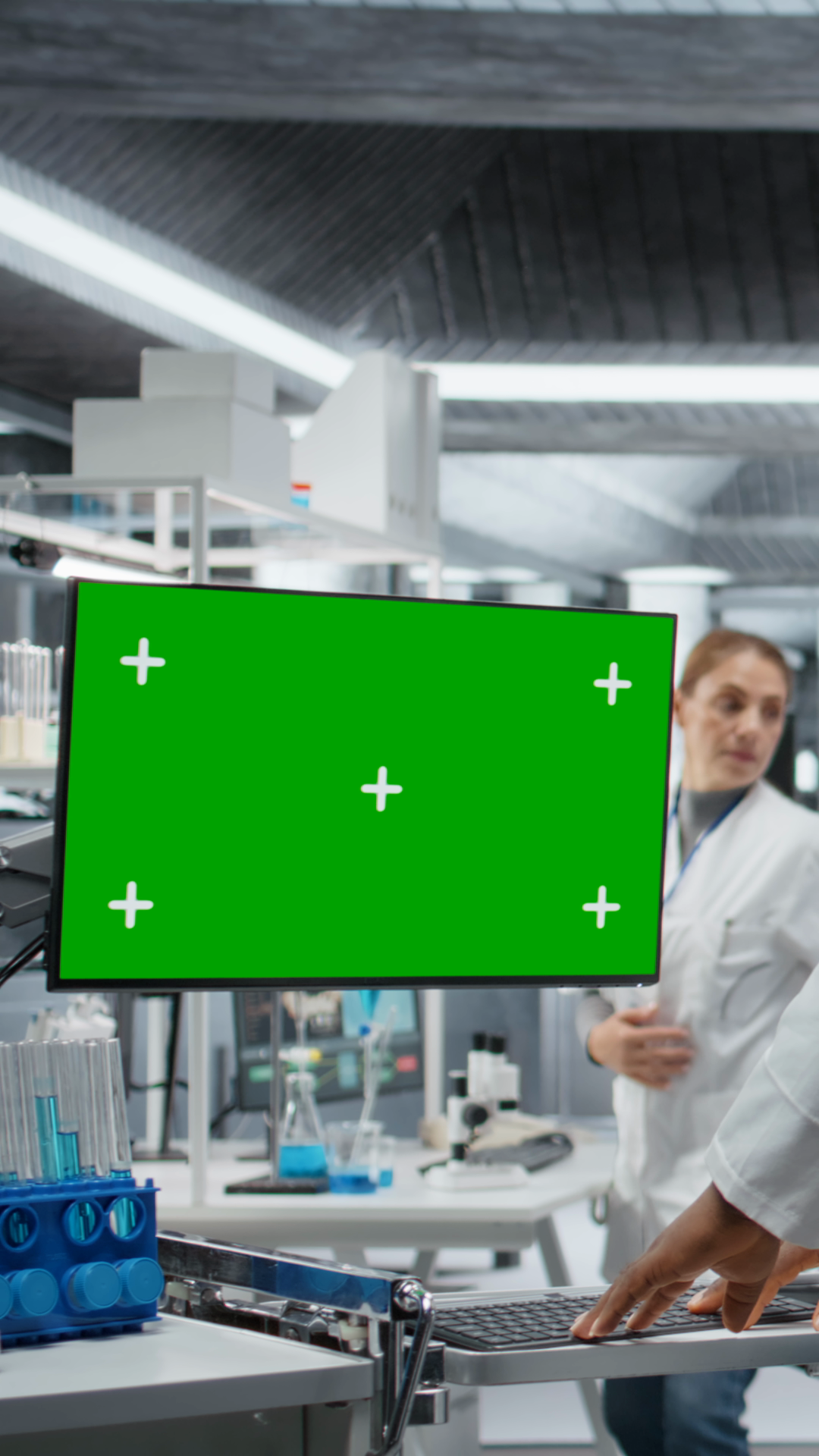 Vertical Video Green Screen Next To Black Stock Footage SBV-353088569 ...